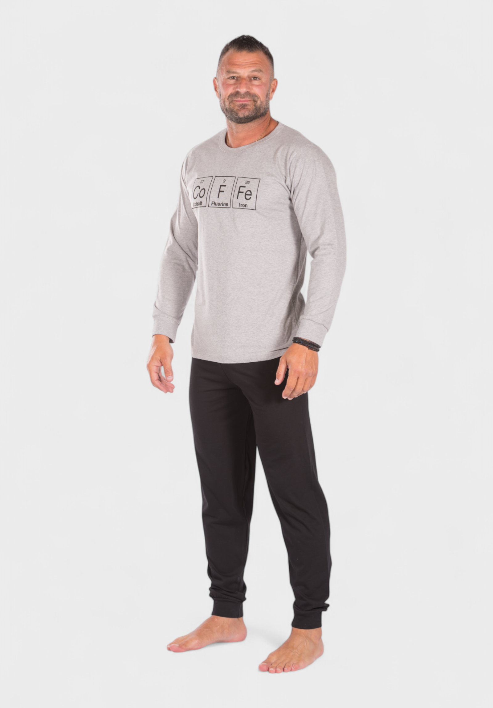 Πιτζάμα ανδρική βαμβακερή Nina Club Co F Fe Grey NC26595-2-Γκρι φωτογραφία