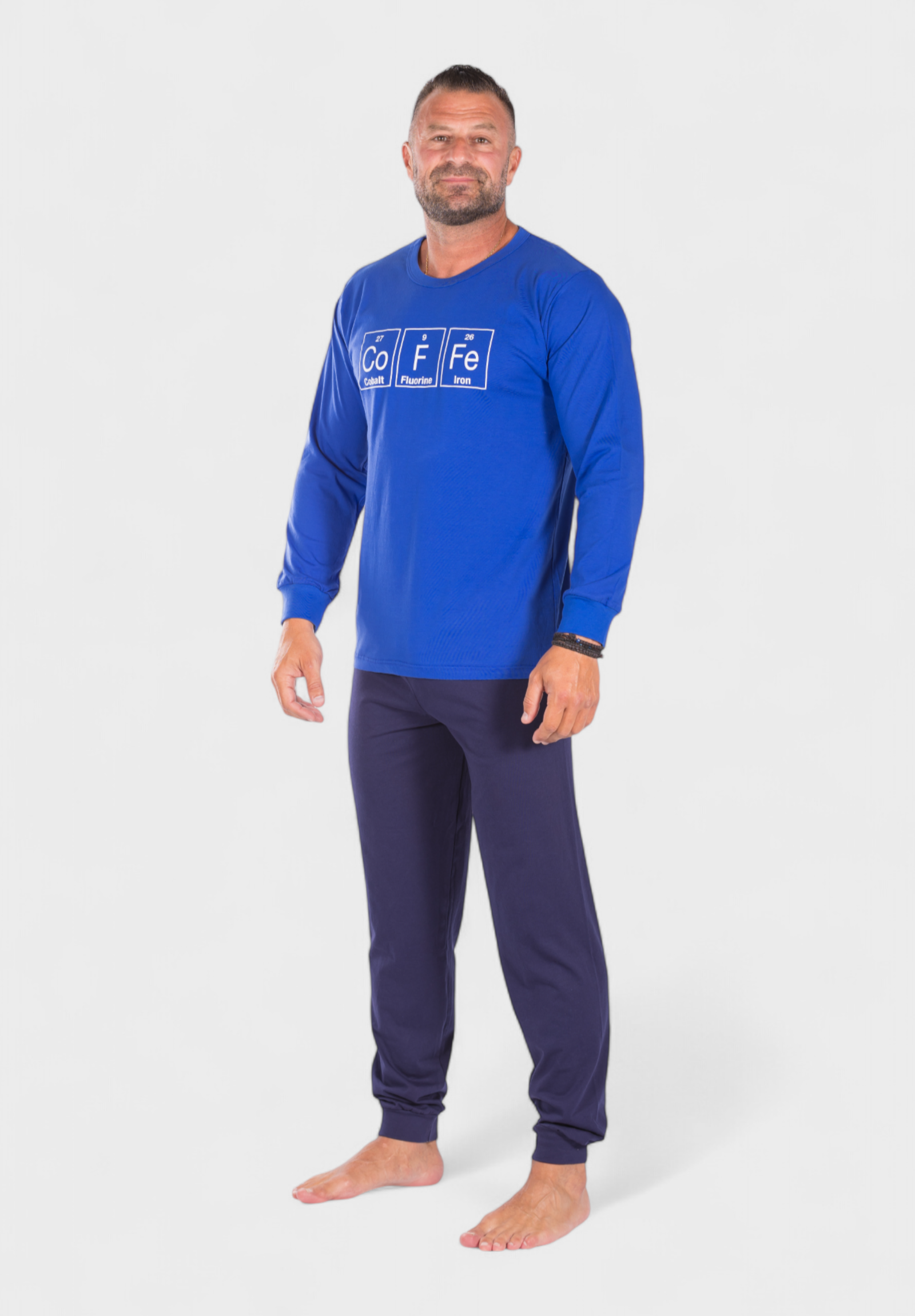 Πιτζάμα ανδρική βαμβακερή Nina Club Co F Fe Blue NC26595-1-Μπλε φωτογραφία