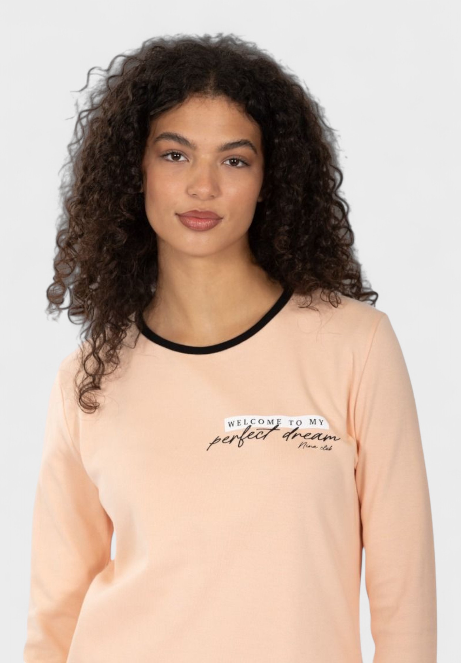 Γυναικεία Πιτζάμα Perfect Dream 100% Βαμβακερή Σομόν Nina Club NC26650-1-Σομόν φωτογραφία