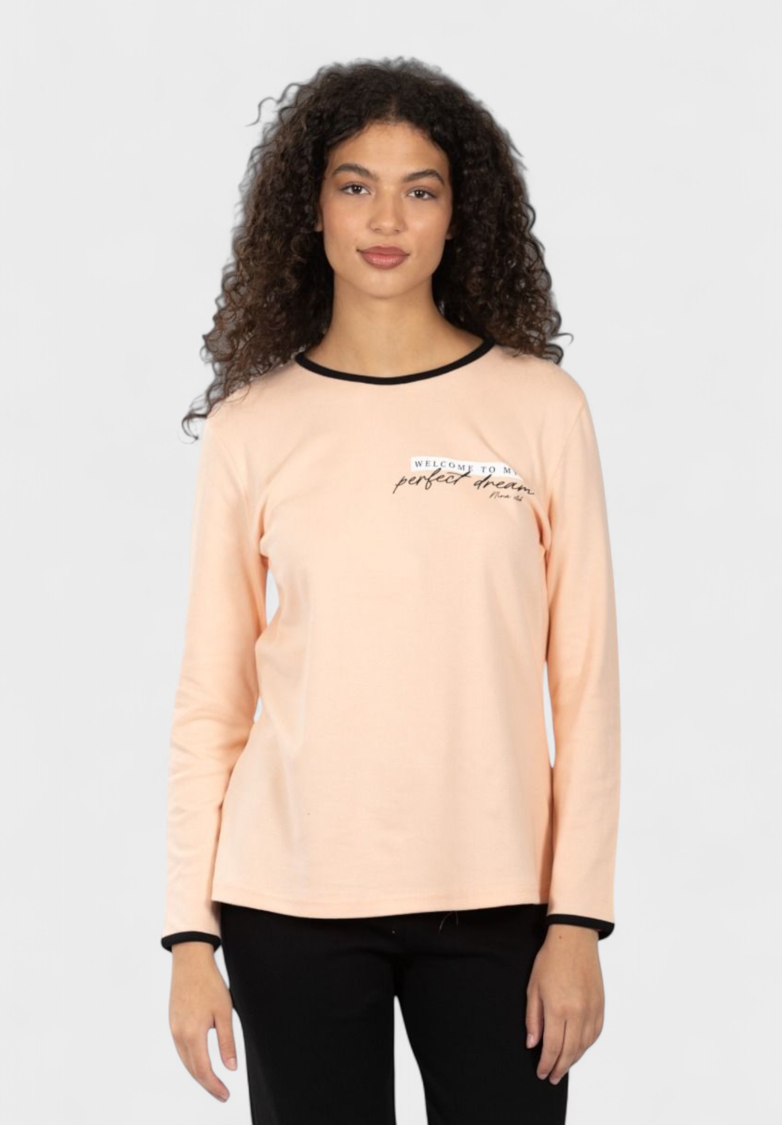 Nina Club Γυναικεία Πιτζάμα Perfect Dream 100% Βαμβακερή Σομόν Nina Club NC26650-1-Σομόν