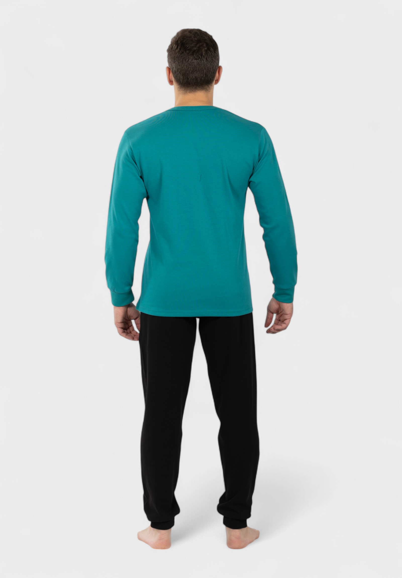 Πιτζάμα ανδρική βαμβακερή Nina Club Social Energy Πράσινη NCM26750-2-Πράσινο φωτογραφία