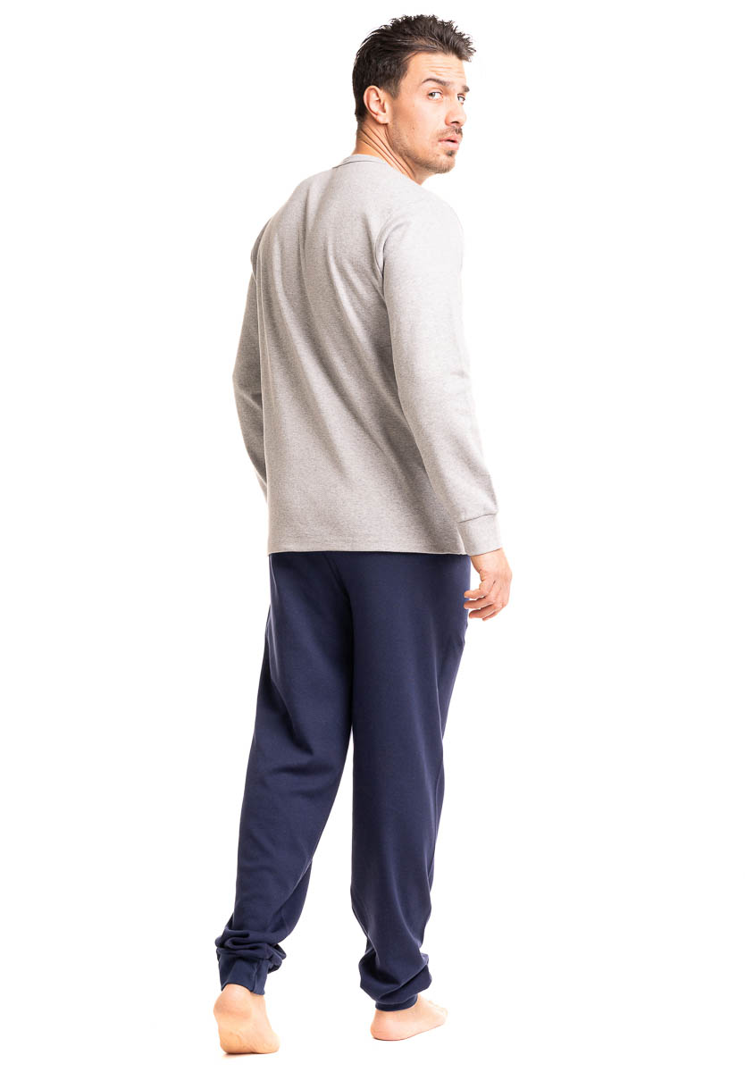 Πιτζάμα ανδρική βαμβακερή Nina Club Brooklyn NC497-Γκρι φωτογραφία