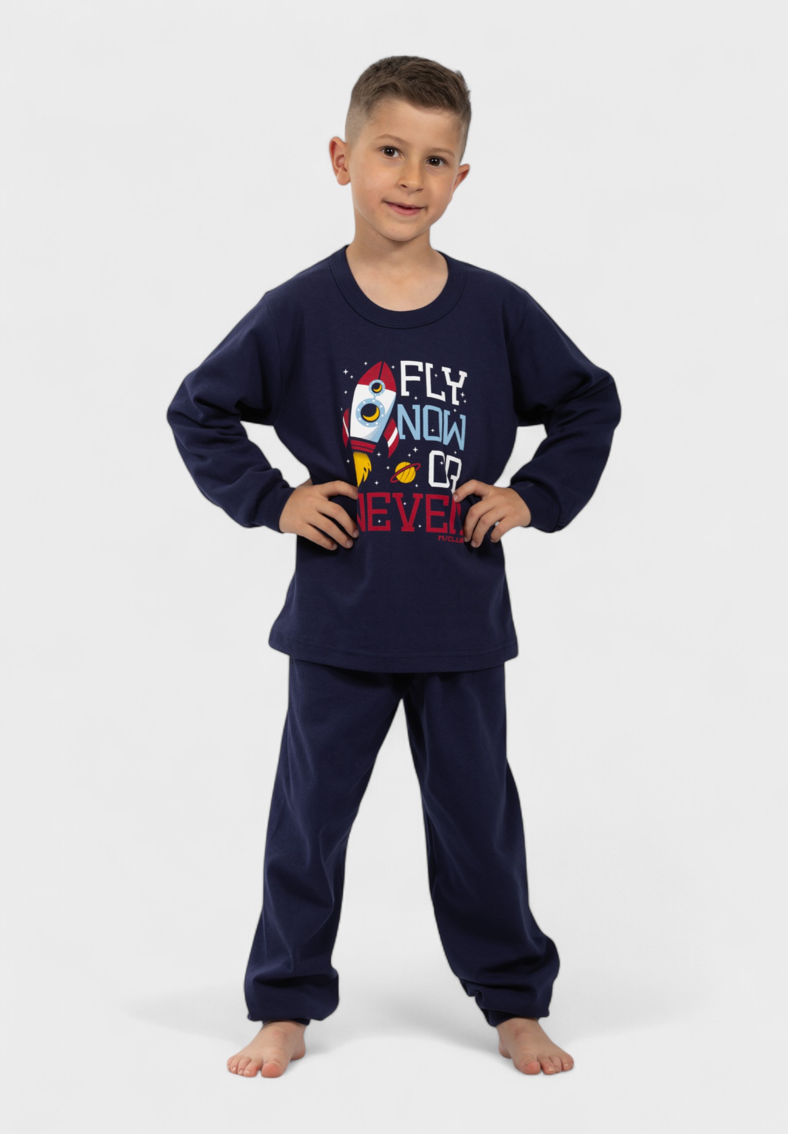 Παιδική Πιτζάμα Space Nina Club Μπλέ| 100% Βαμβακερή NC26147-1-Μπλε φωτογραφία