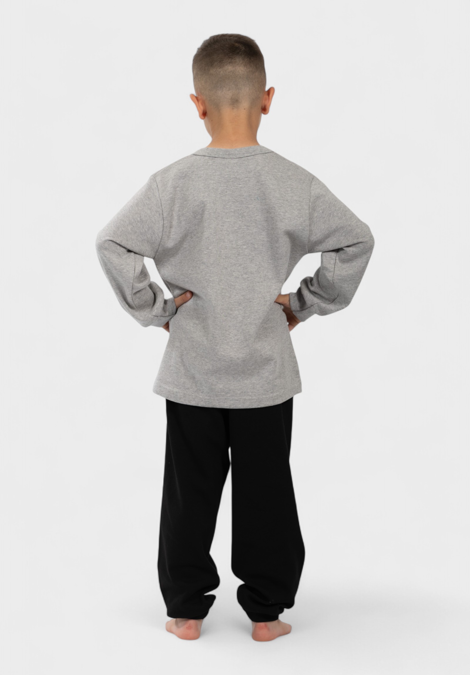 Παιδική Πιτζάμα Monster Truck Nina Club Γκρί| 100% Βαμβακερή NC26347-2-Γκρι φωτογραφία