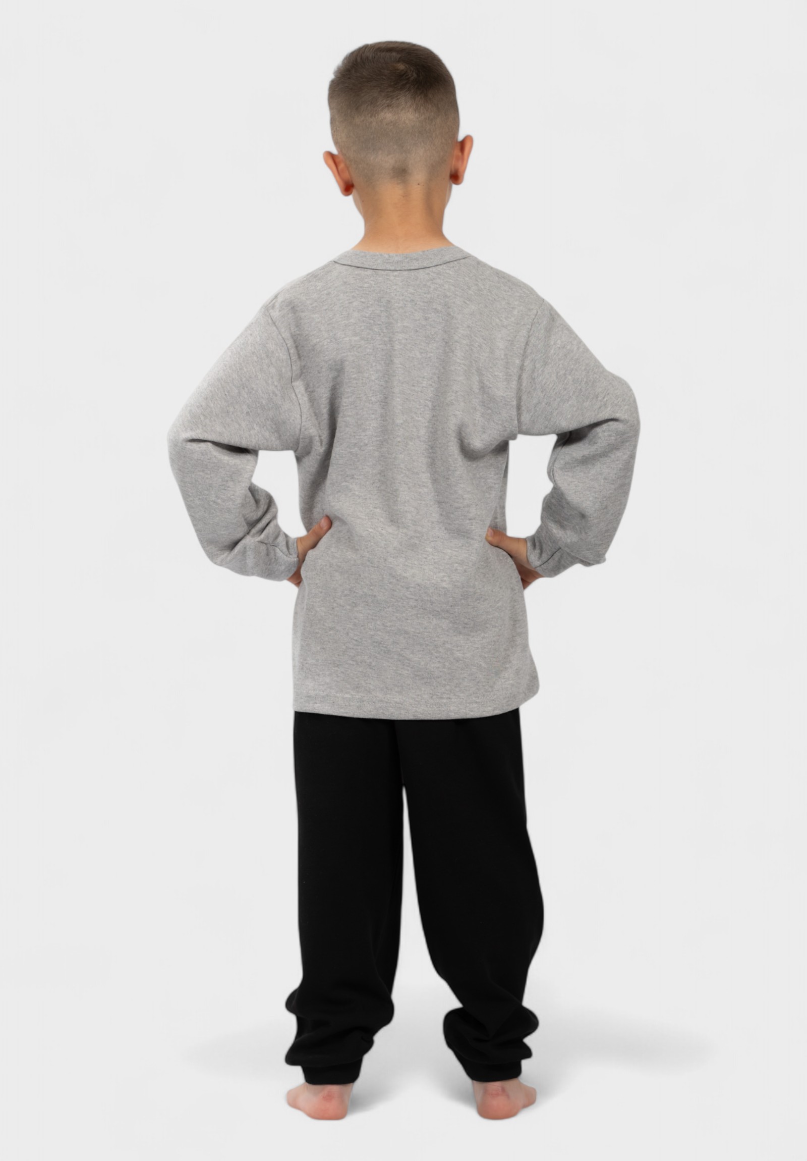 Παιδική Πιτζάμα Nina Club με Στάμπα Pizza Γκρί| 100% Βαμβακερή NC26700-1-Γκρι φωτογραφία