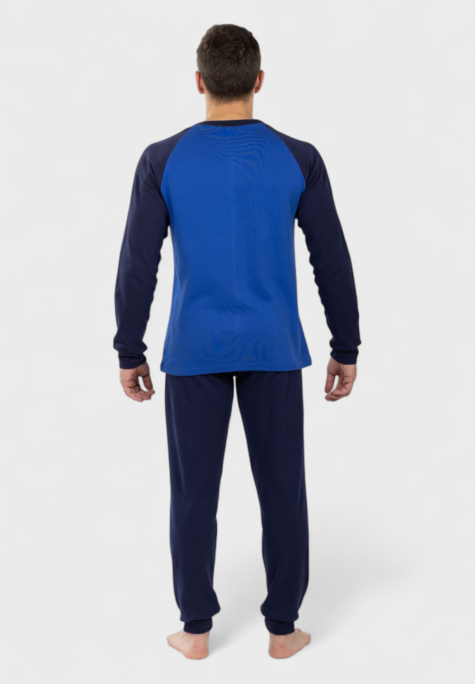 Ανδρική Πιτζάμα Nina Club You Can Do It Μπλε 100% Βαμβάκι NCM26715-1-Μπλε φωτογραφία