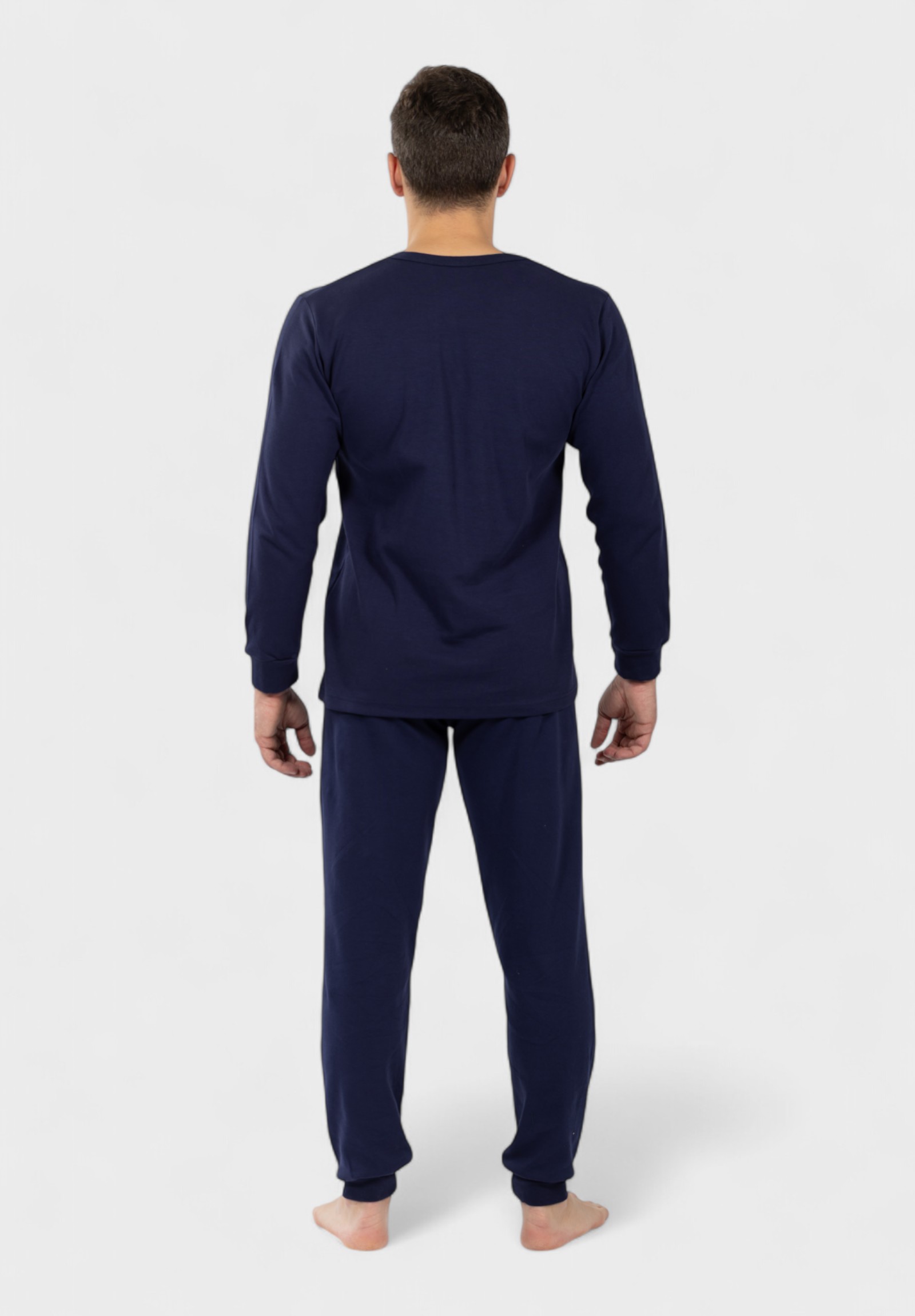 Ανδρική Πιτζάμα Nina Club Vintage 100% Βαμβακερή - Μπλέ NCM26730-2-Μπλε φωτογραφία