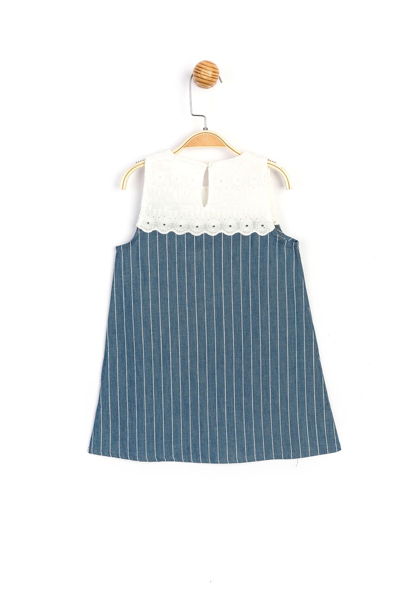 Φορεματάκι παιδικό τζιν με δαντελίτσα PN15359 φωτογραφία