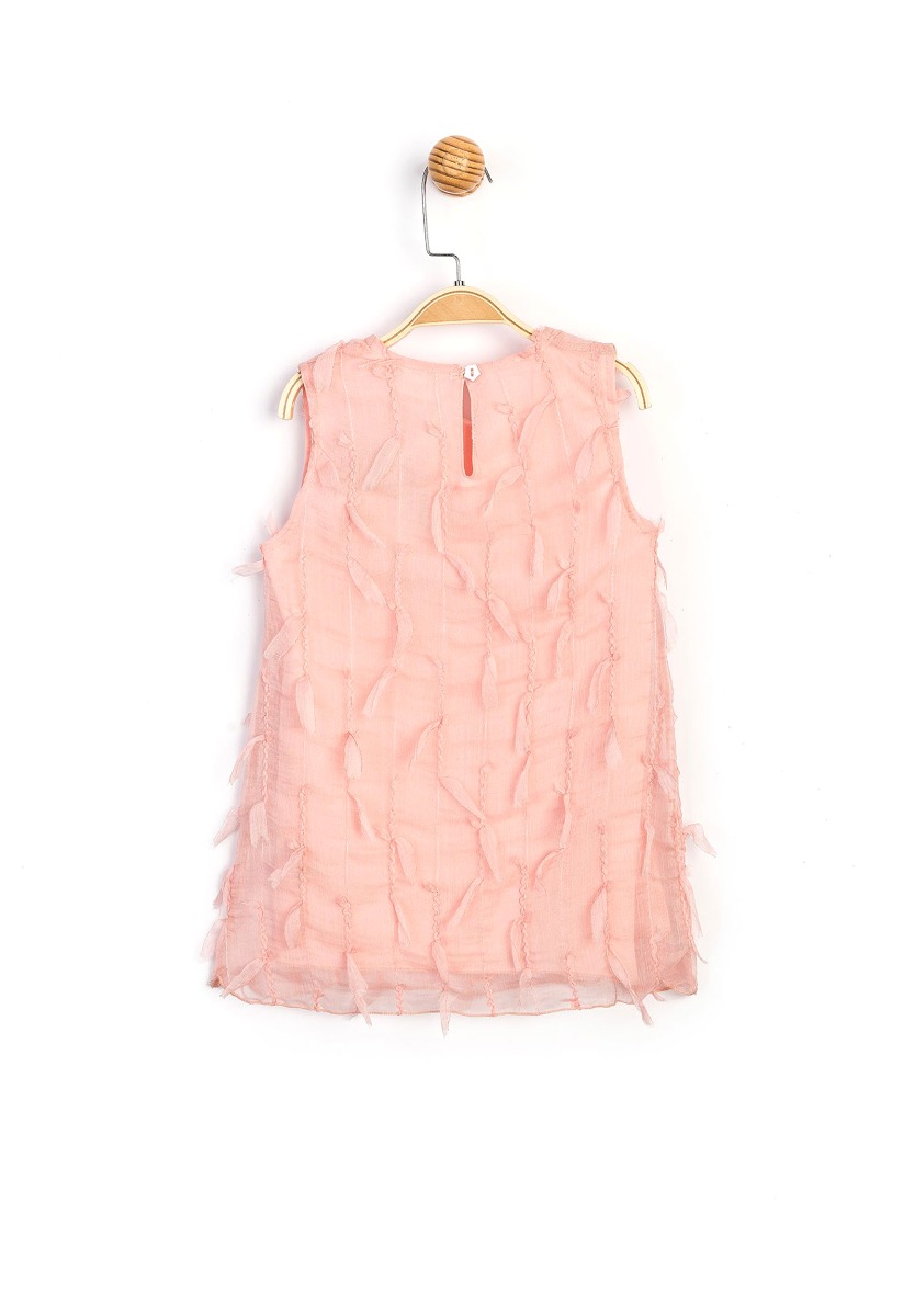 Φορεματάκι παιδικό ροζ με κροσάκια PN15881 φωτογραφία