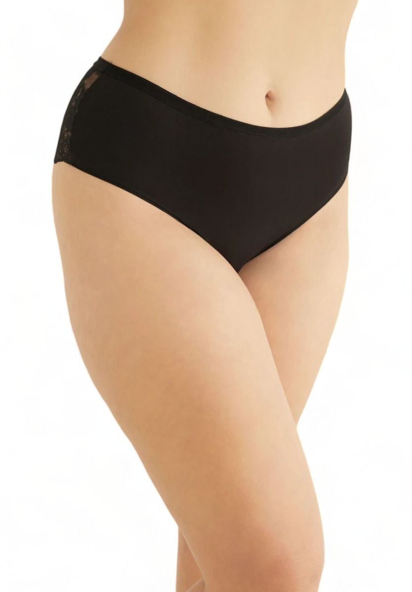 Brazil Slip με δαντέλα ψηλοκάβαλα Sexen Lisa Black 5 Tεμ. SXN8022-2-Μαύρο φωτογραφία