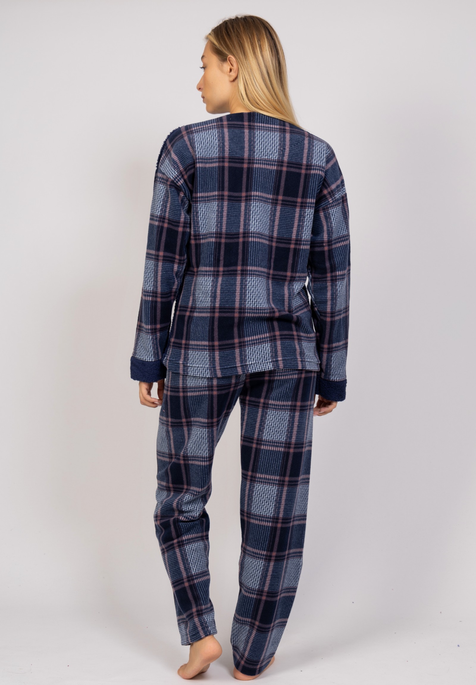 Πιτζάμα γυναικεία Fleece Go For It Blue Pijammery PJMR1122-2-Μπλε φωτογραφία
