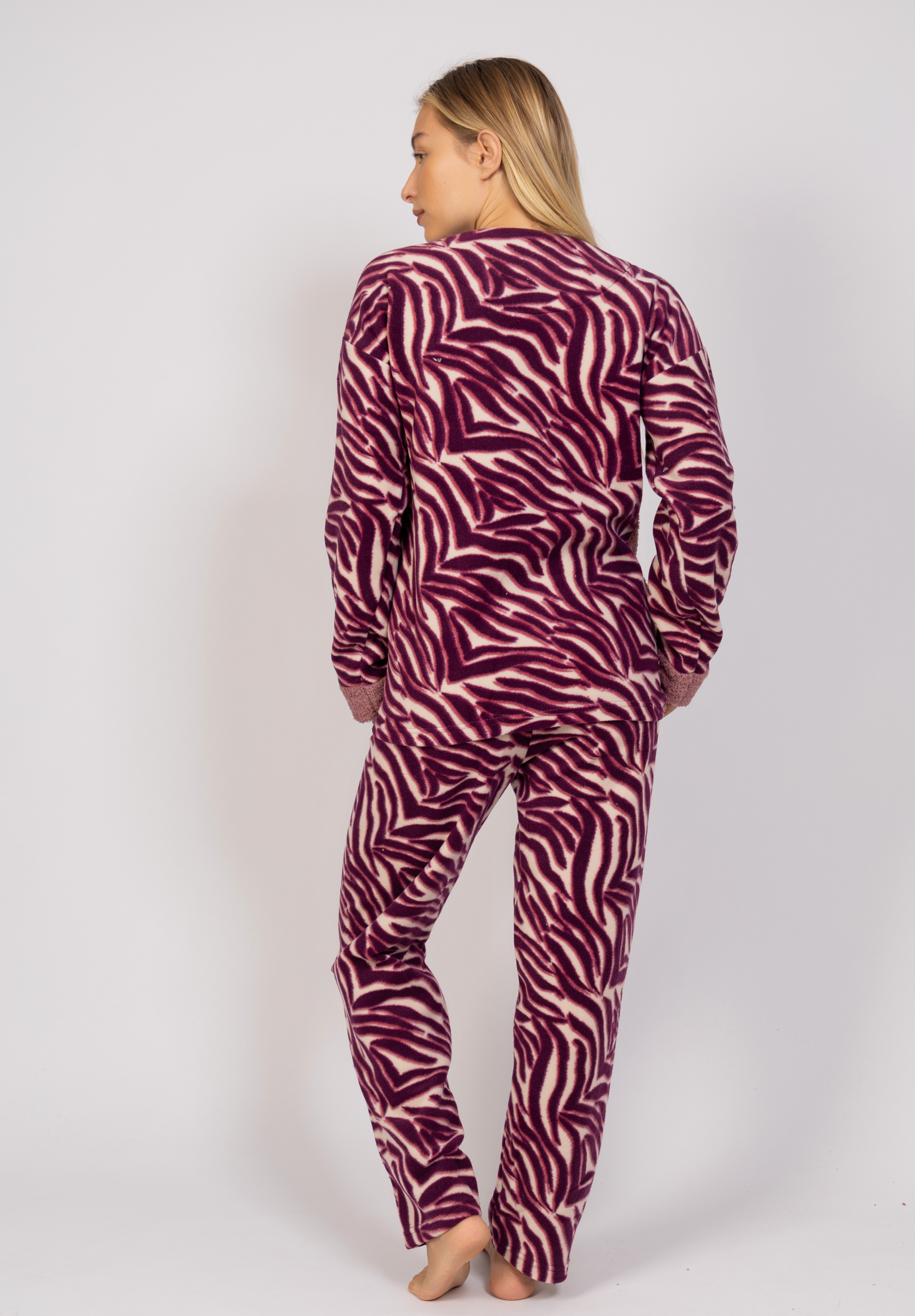 Πιτζάμα γυναικεία Fleece Hello Paradise Pijammery PJMR1139-Ροζ φωτογραφία