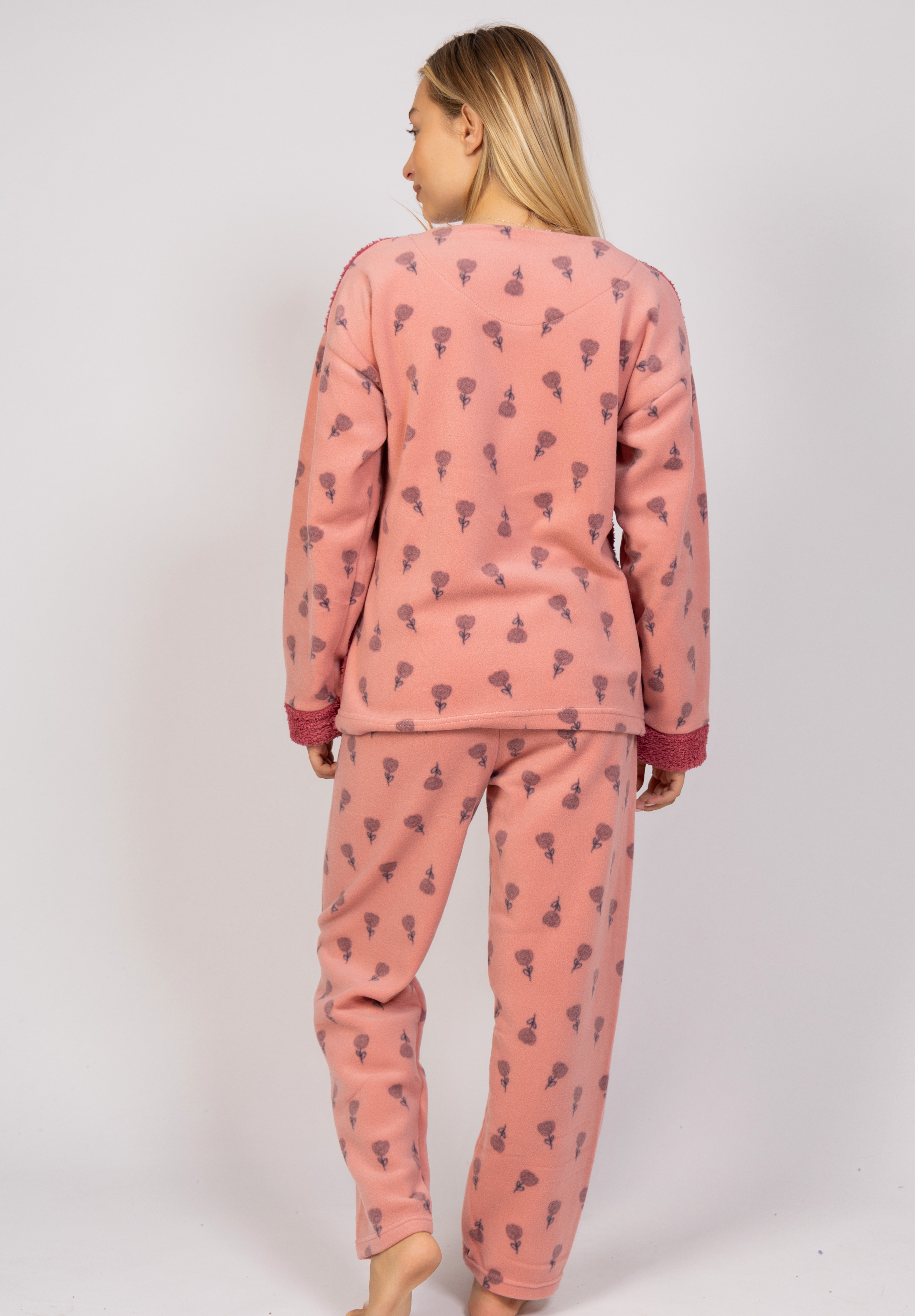 Πιτζάμα γυναικεία Fleece Pure Dreams Pijammery PJMR1147-Ροζ φωτογραφία