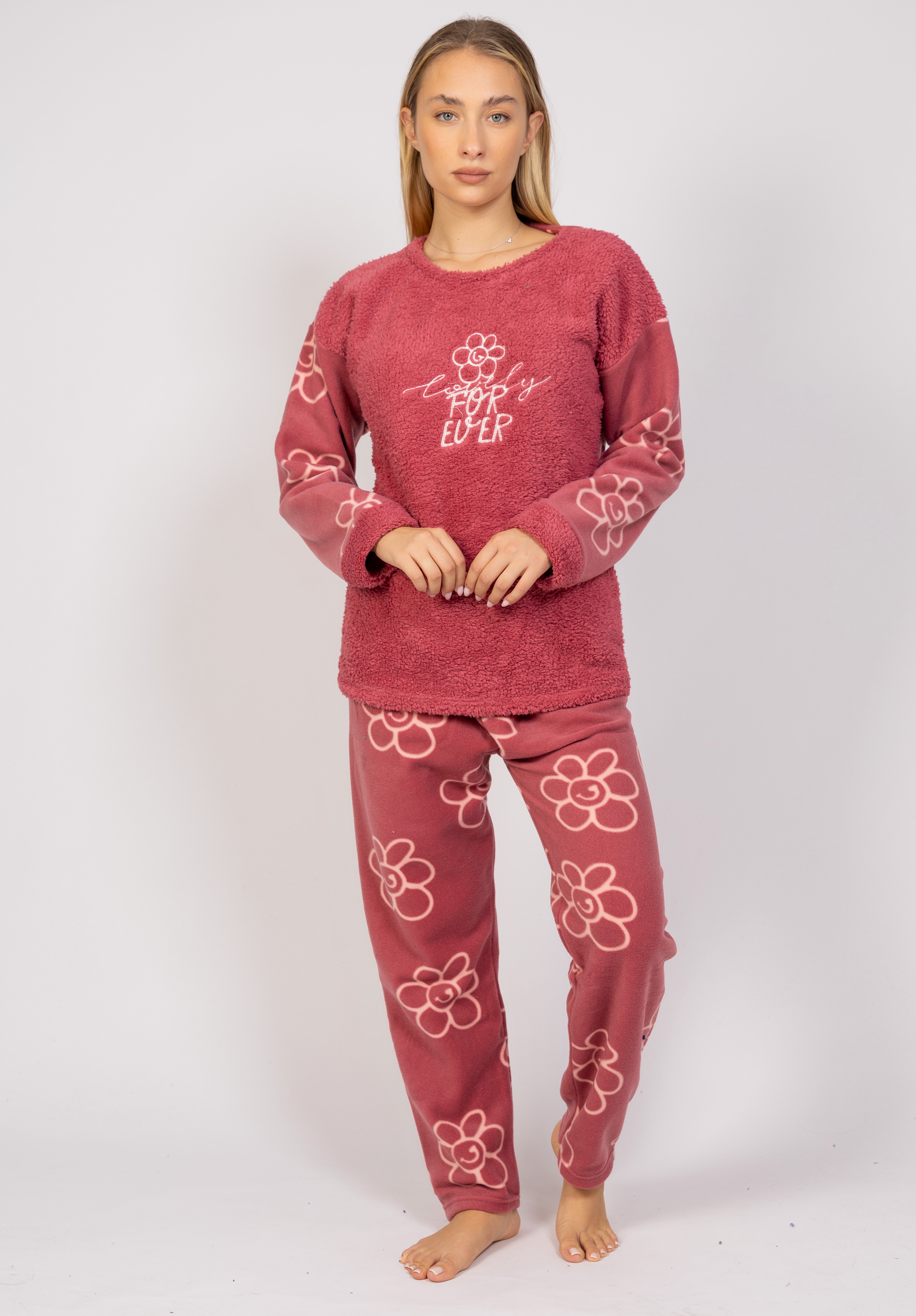  Πιτζάμα γυναικεία Fleece Lovely For Ever Pijammery PJMR1149-Ροζ 2025