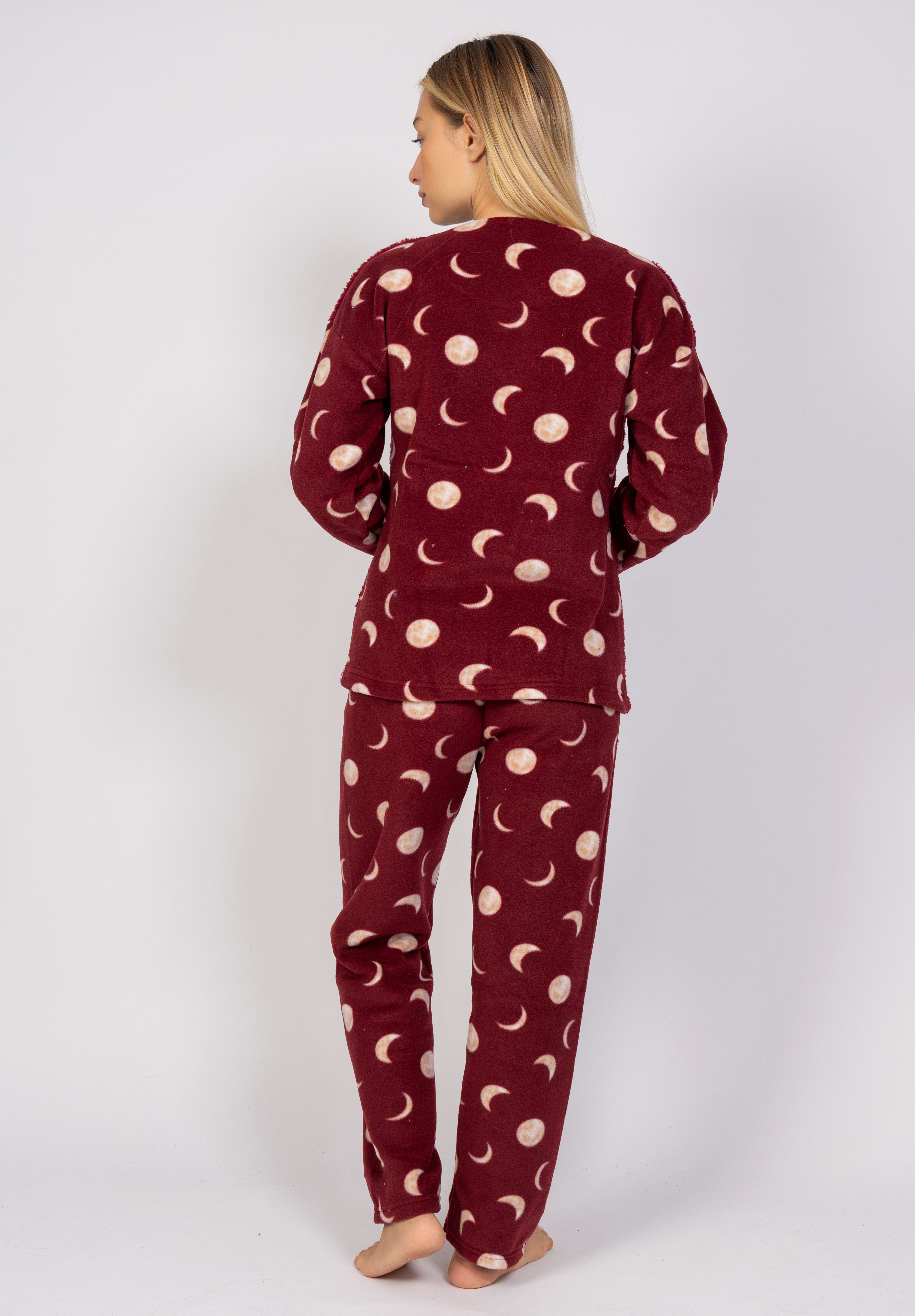 Πιτζάμα γυναικεία Fleece Be Shine Dark Red Pijammery PJMR1153-Μπορντώ φωτογραφία