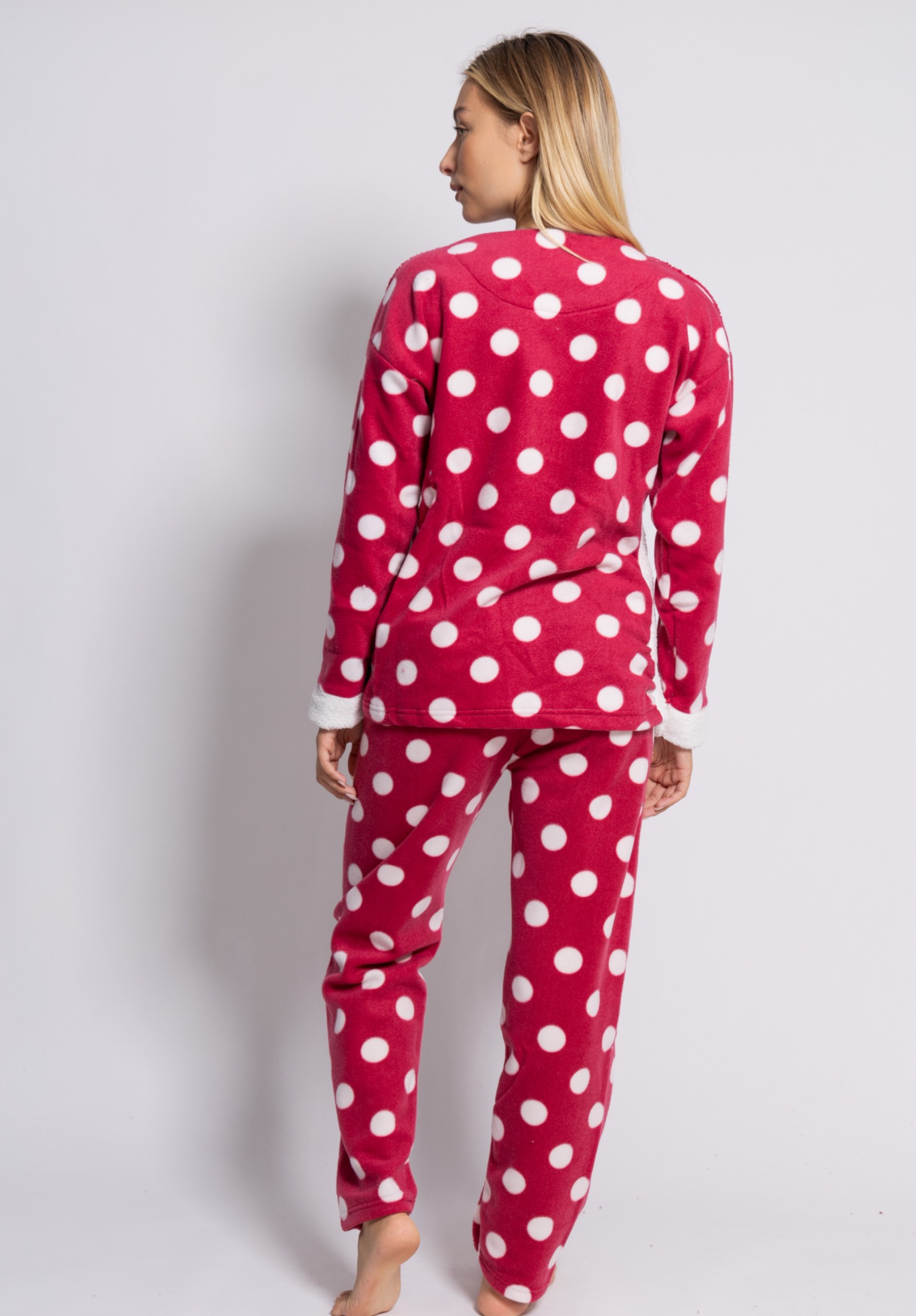 Πιτζάμα γυναικεία Fleece I'm So PurrFect Red Pijammery PJMR1155-2-Κόκκινο φωτογραφία