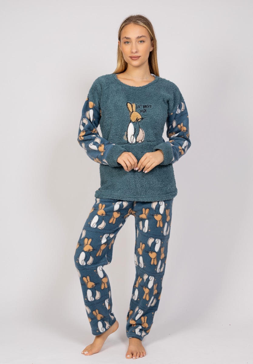  Πιτζάμα γυναικεία Fleece Let Winter Be Blue Pijammery PJMR1157-2-Μπλε 2025