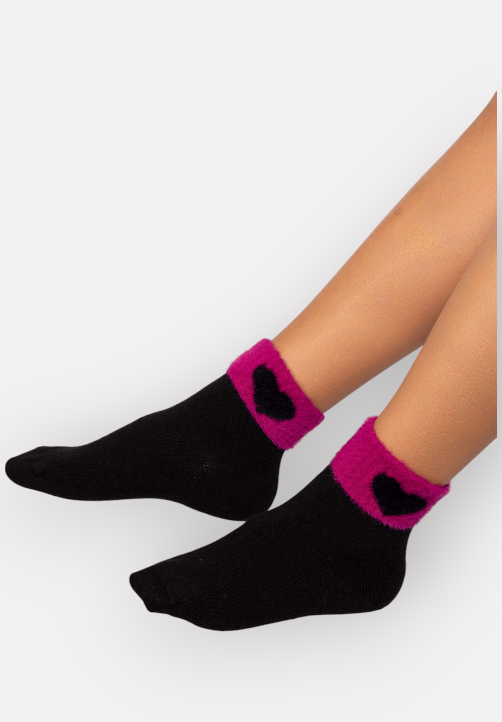  Κάλτσες γυναικείες μάλλινες ημίκοντες Lampswool Hearts Pro Socks PR25029-Φούξια 2025