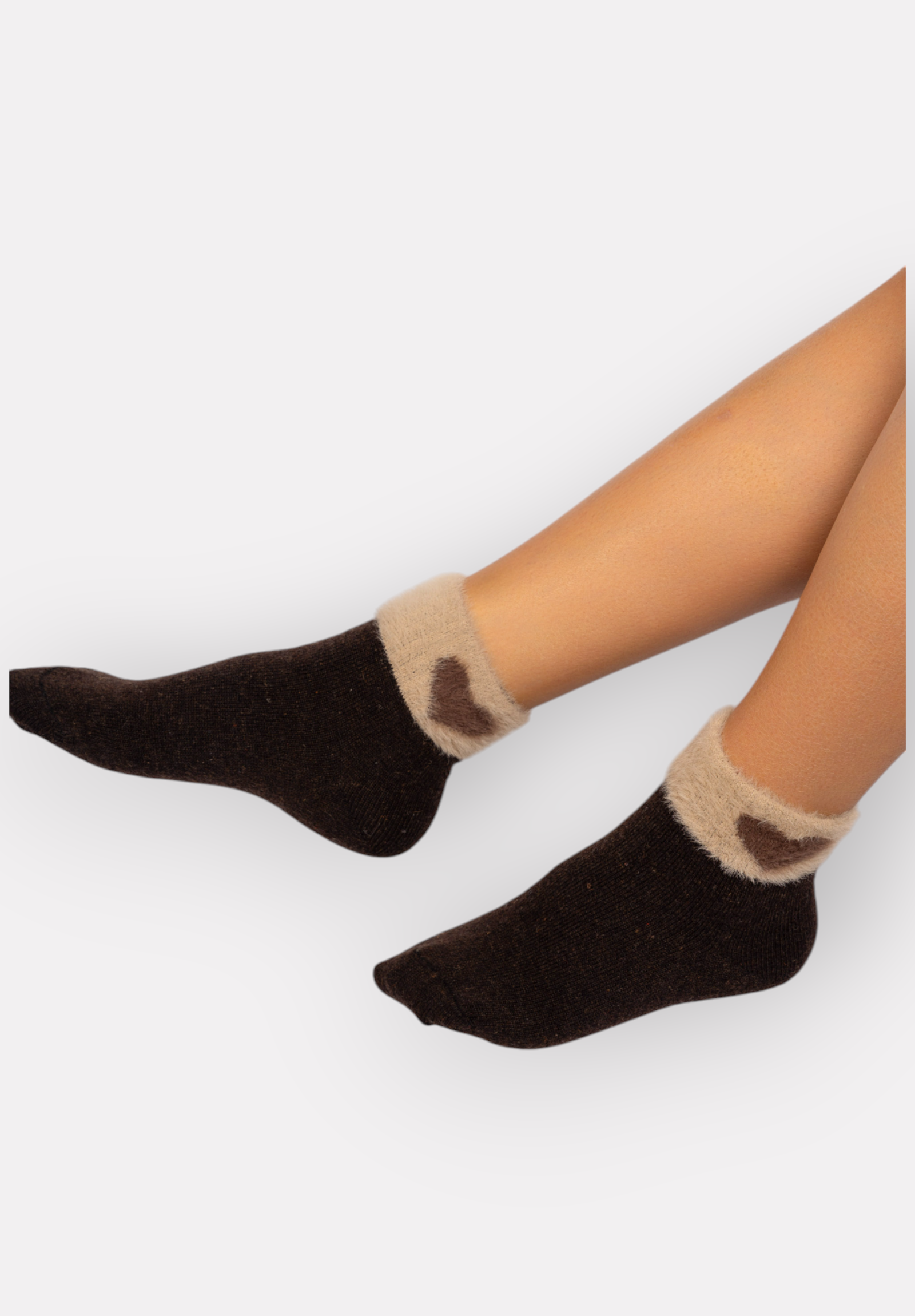  Κάλτσες γυναικείες μάλλινες ημίκοντες Lampswool Hearts Pro Socks PR25029-Μαύρο 2025