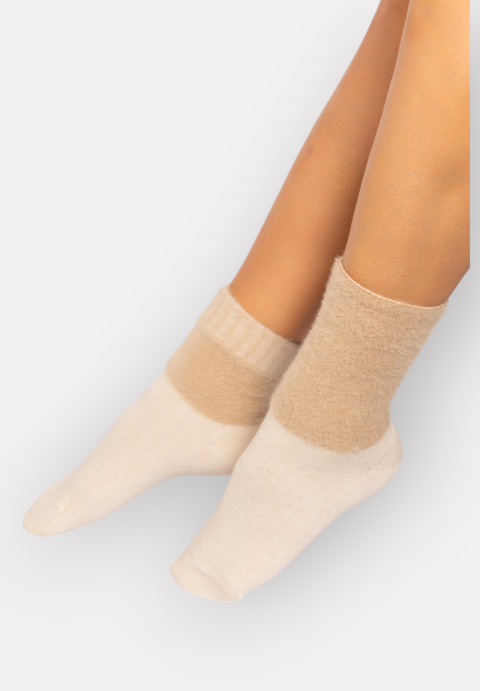  Κάλτσες γυναικείες μάλλινες χνουδωτές Lampswool Pro Socks PR25030-Εκρού 2025