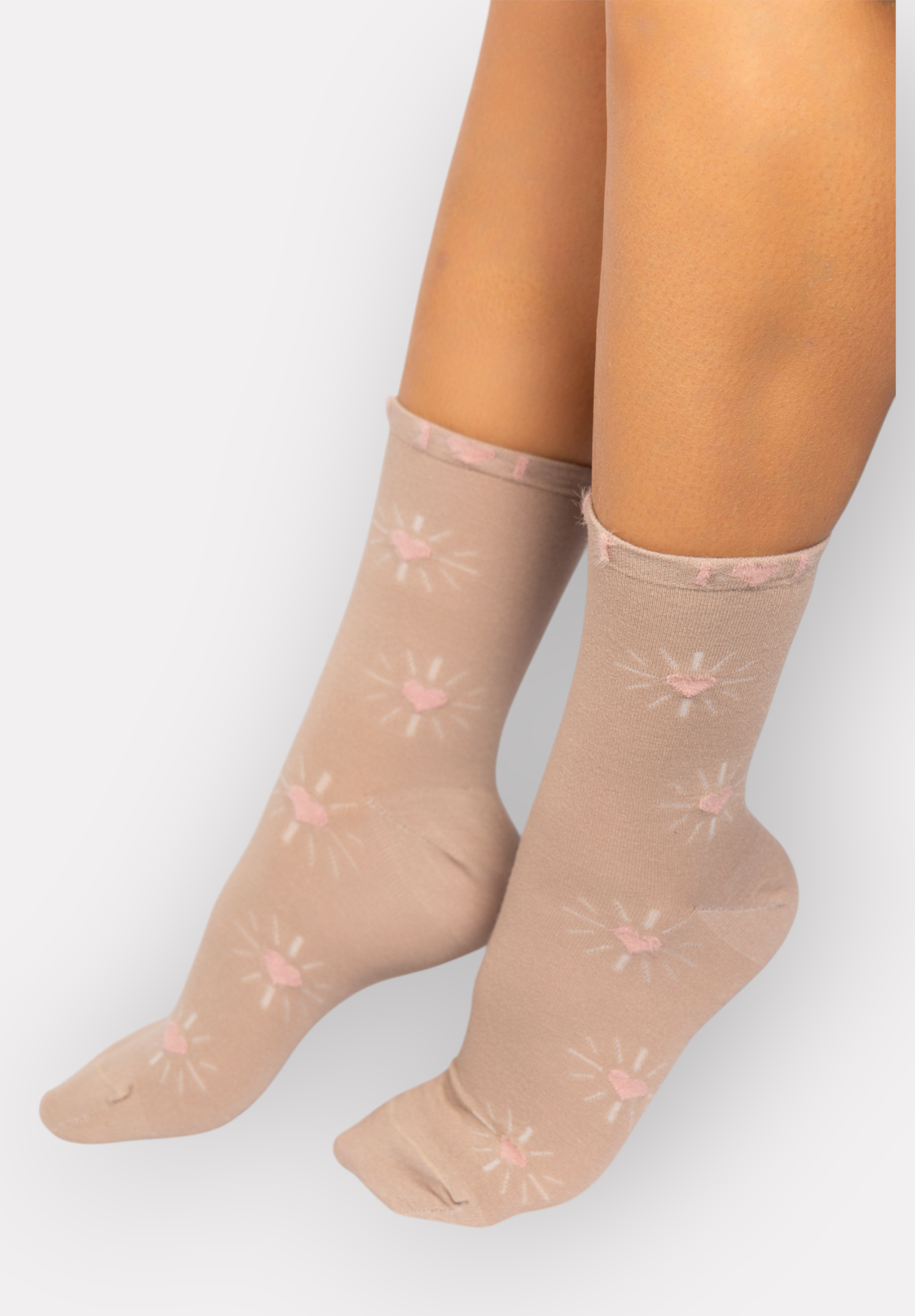  Κάλτσες γυναικείες βαμβακερές Hearts & Flower Pro Socks PR25645-Μπεζ 2025