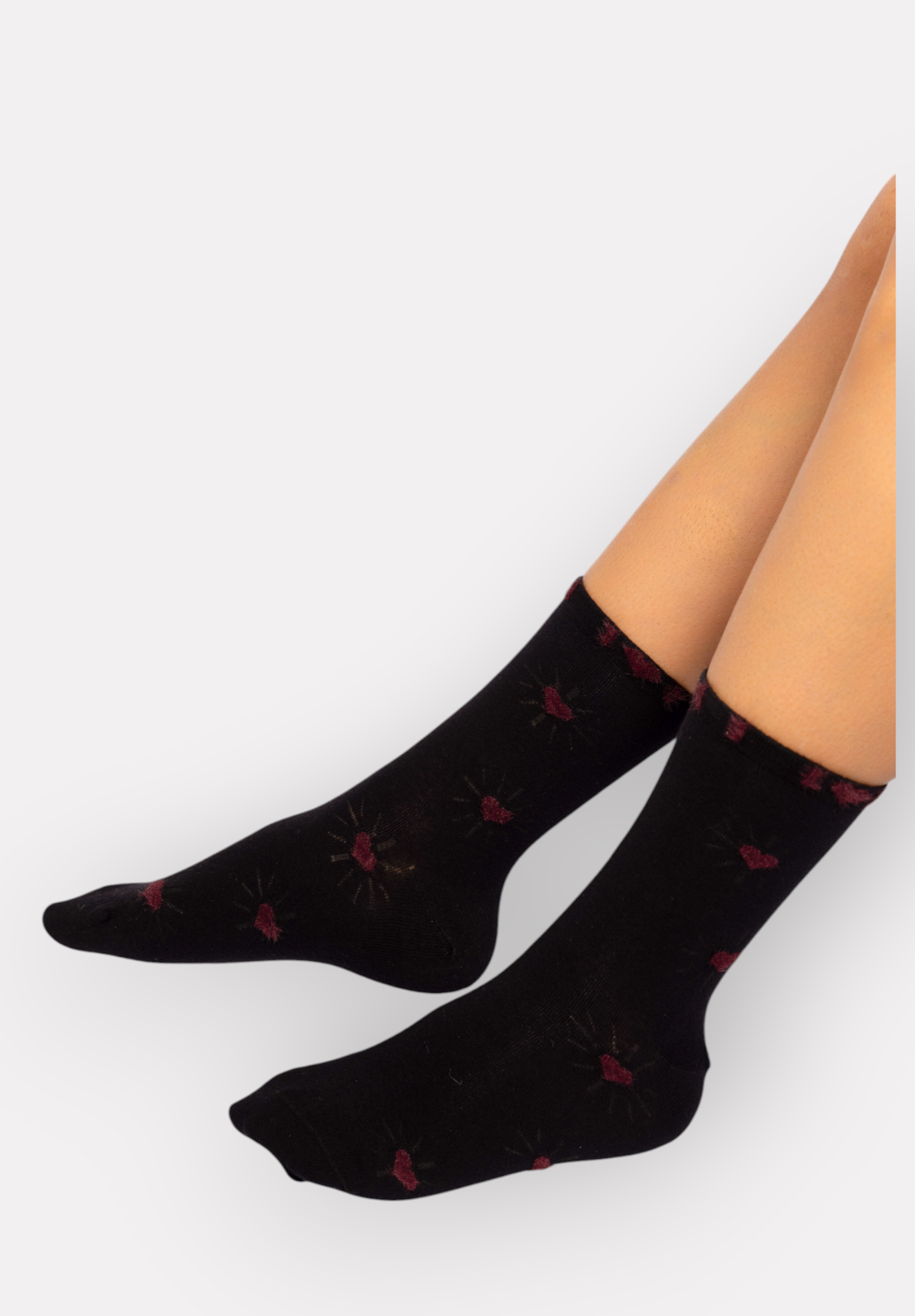  Κάλτσες γυναικείες βαμβακερές Hearts & Flower Pro Socks PR25645-Μαύρο 2025