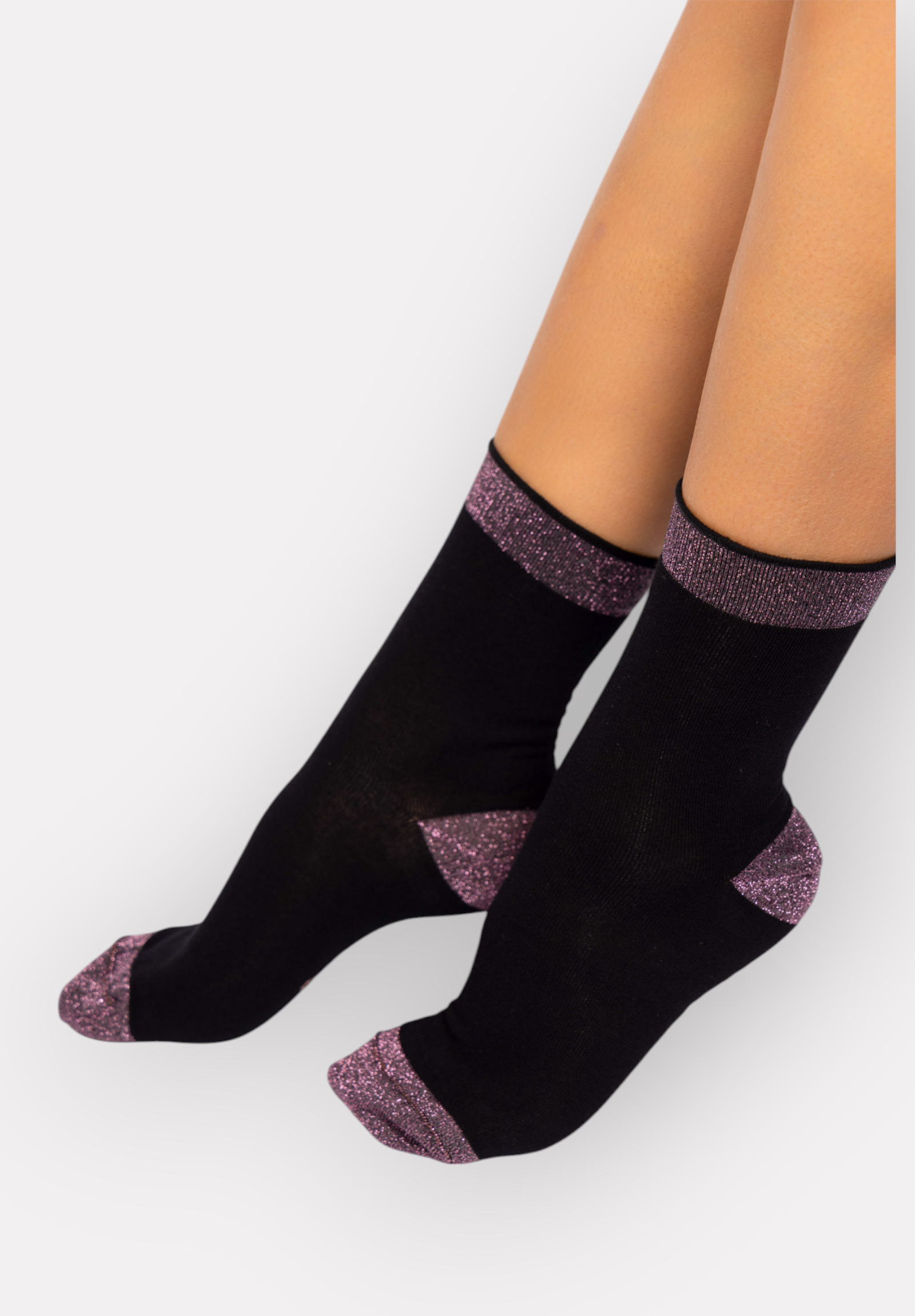  Κάλτσες γυναικείες βαμβακερές Lurex Pro Socks PR25650-Μωβ 2025