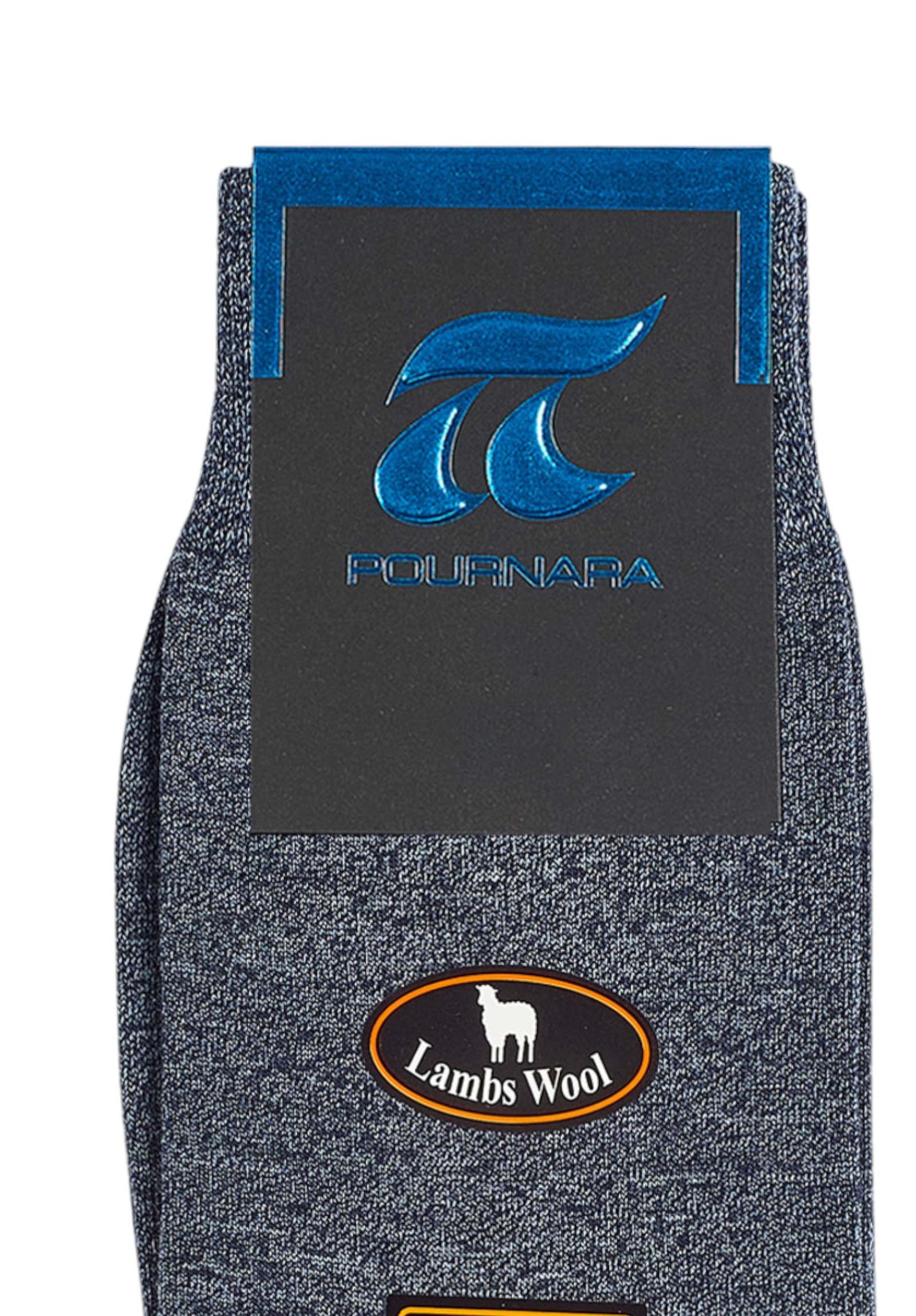 Κάλτσα ανδρική μάλλινη ισοθερμική Pournara με ελαστική πλέξη PRN205-Ραφ