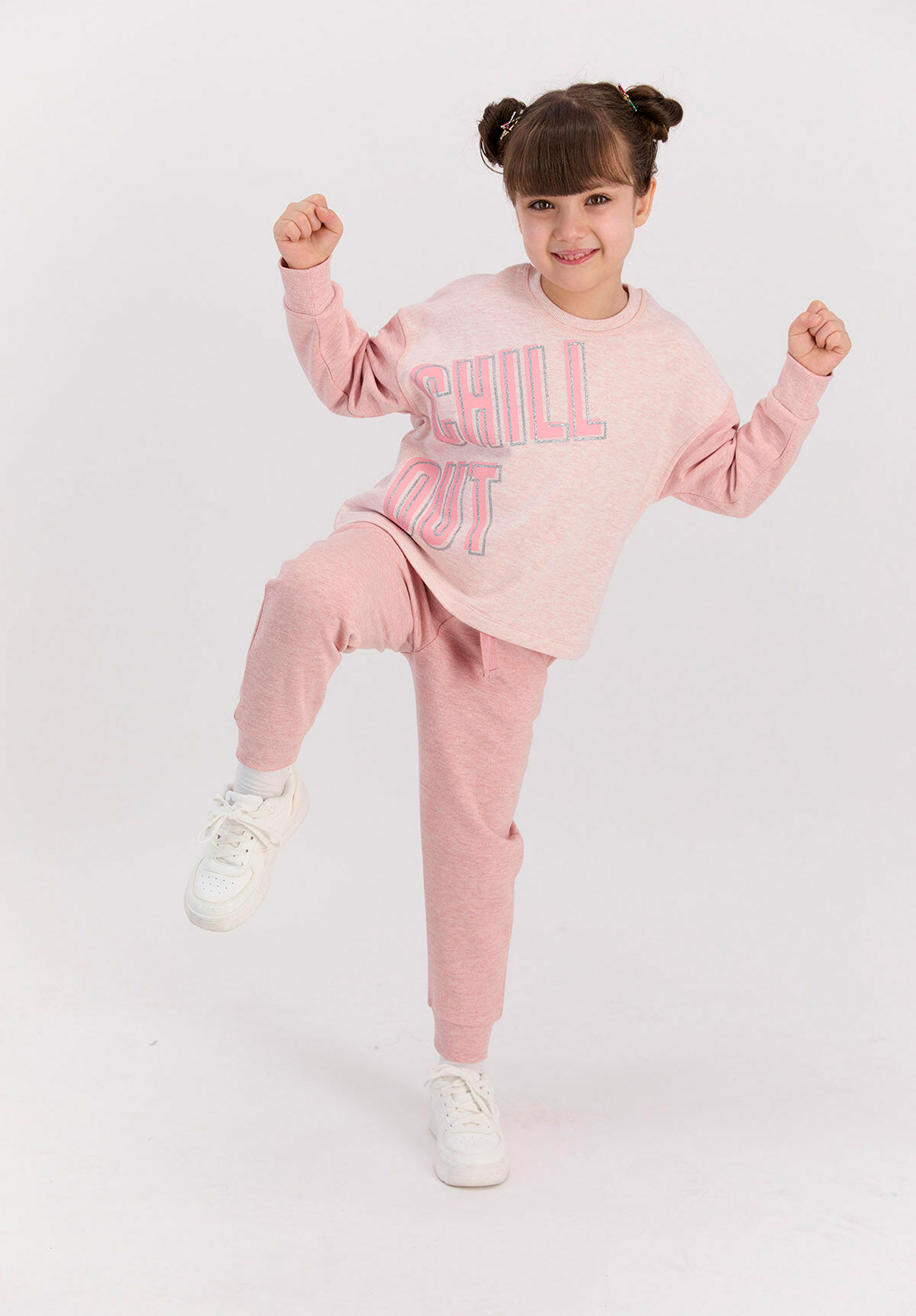 Rolypoly Φόρμα παιδική Rolypoly Chill Out RP2615A-Ροζ