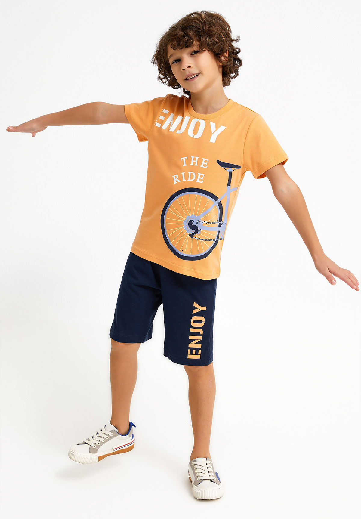 Φόρμα παιδική αγόρι Enjoy The Ride RP2718-Πεπονί φωτογραφία