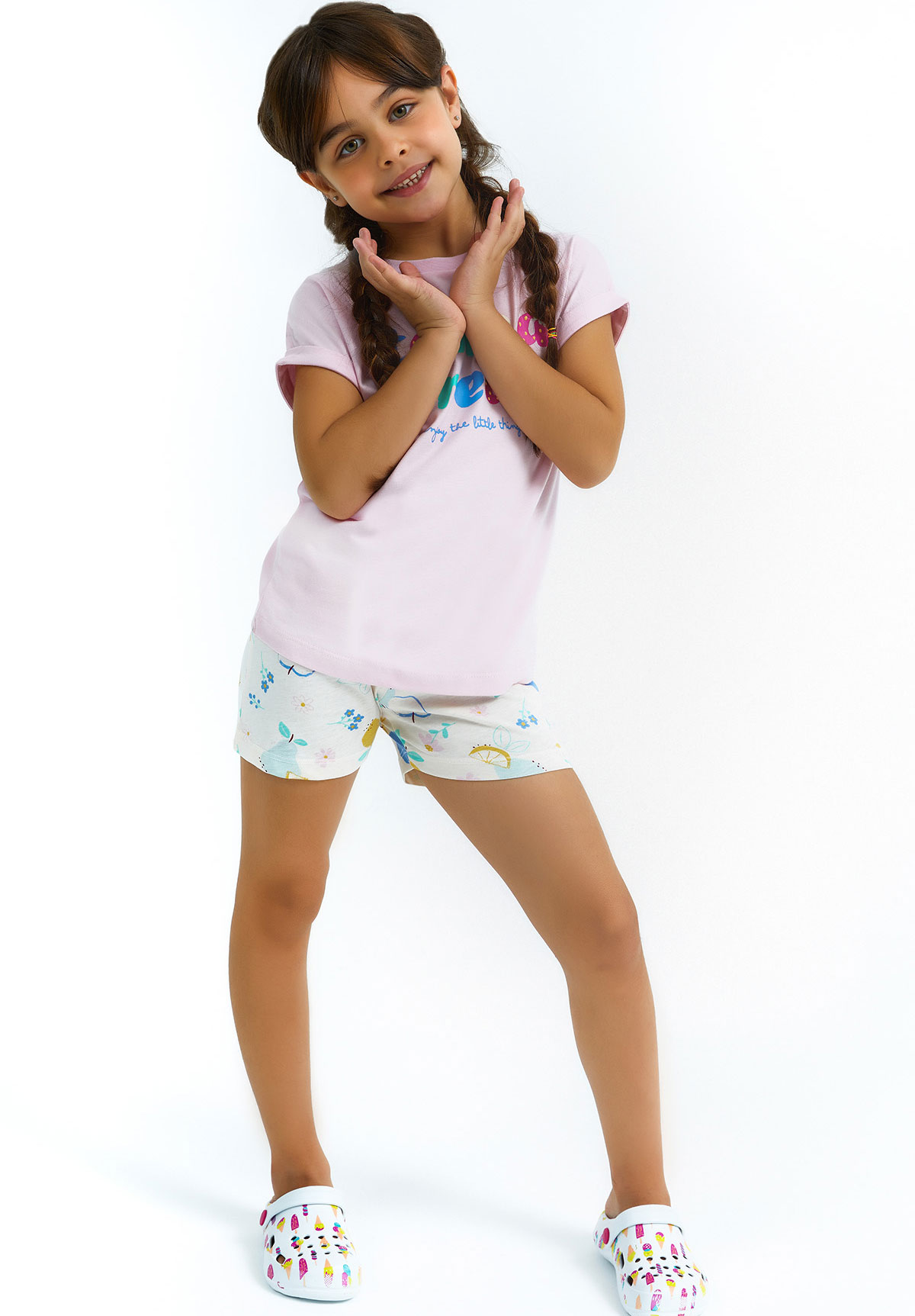 Πιτζάμα παιδική κορίτσι Enjoy The Little Things RP2757-Ροζ φωτογραφία