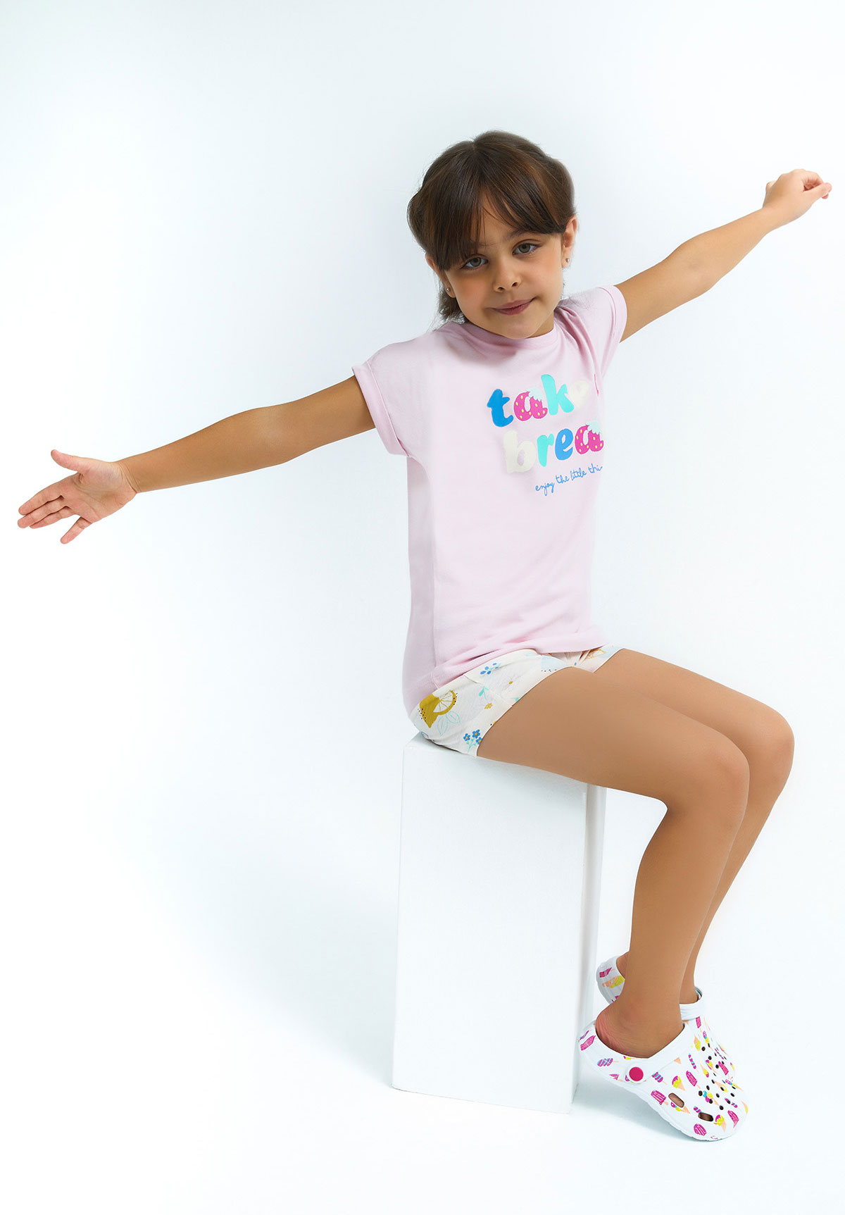 Πιτζάμα παιδική κορίτσι Enjoy The Little Things RP2757-Ροζ φωτογραφία