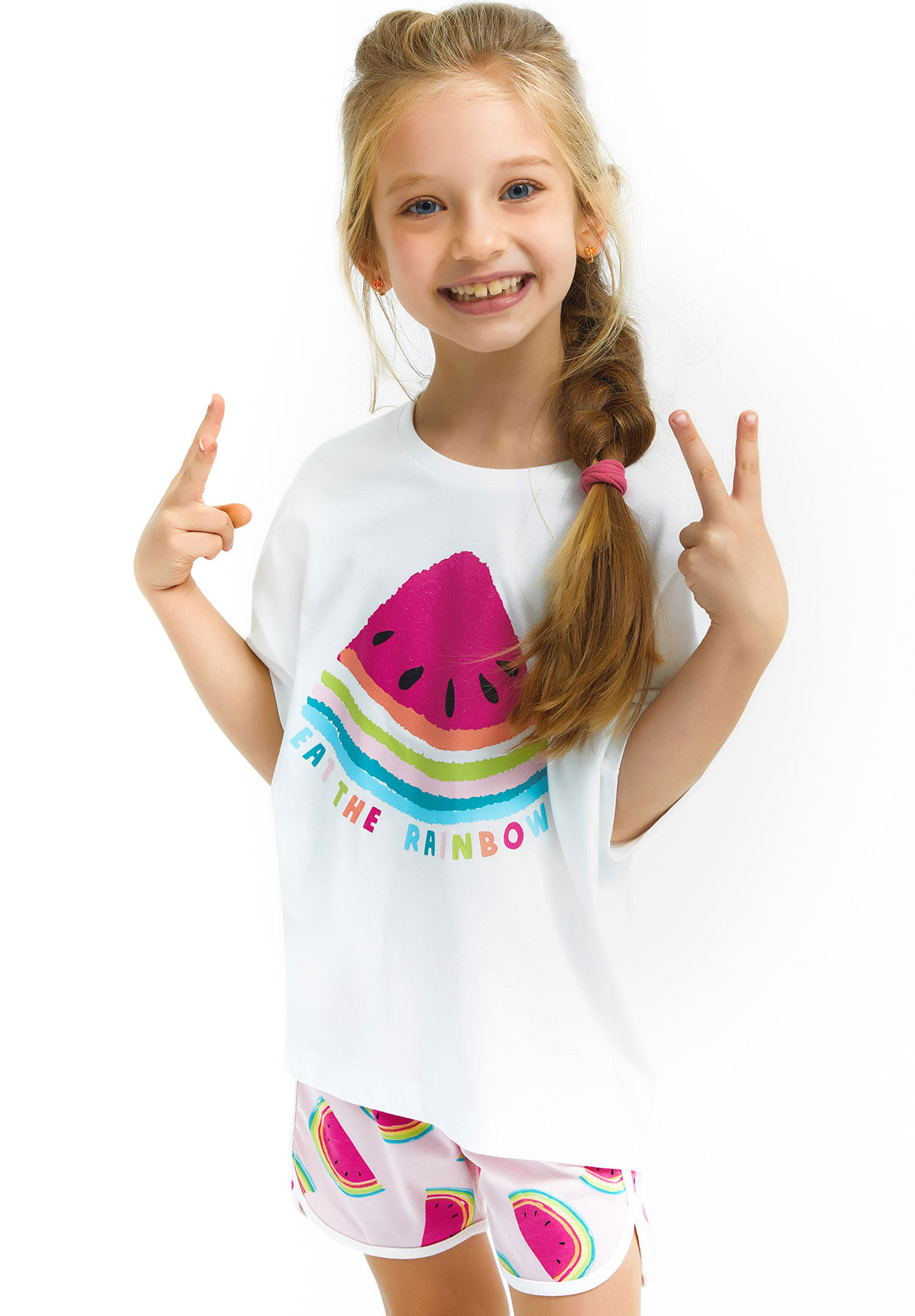 Πιτζάμα παιδική κορίτσι Watermelon RP2769-Εκρού φωτογραφία