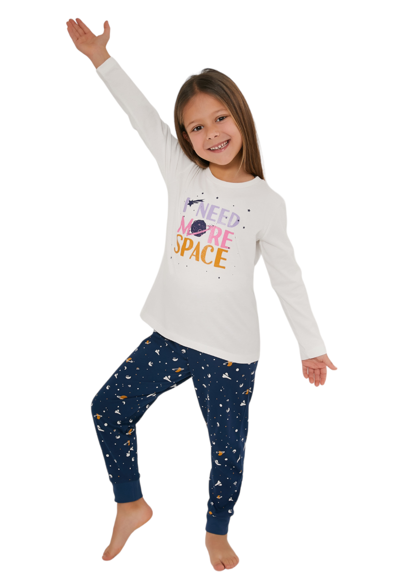 Rolypoly Πιτζάμα εφηβική Rolypoly Need Space Girl RP3176G-Λευκό