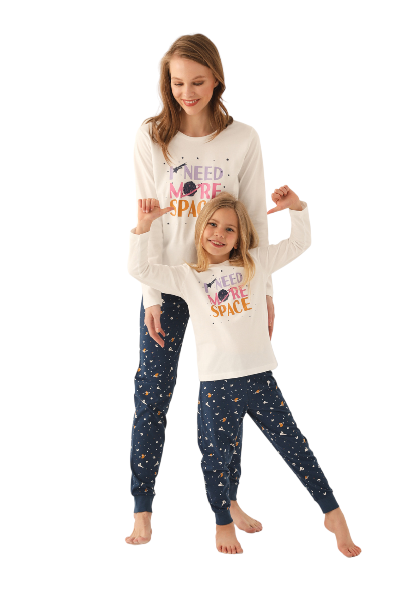 Πιτζάμα εφηβική Rolypoly Need Space Girl RP3176G-Λευκό φωτογραφία