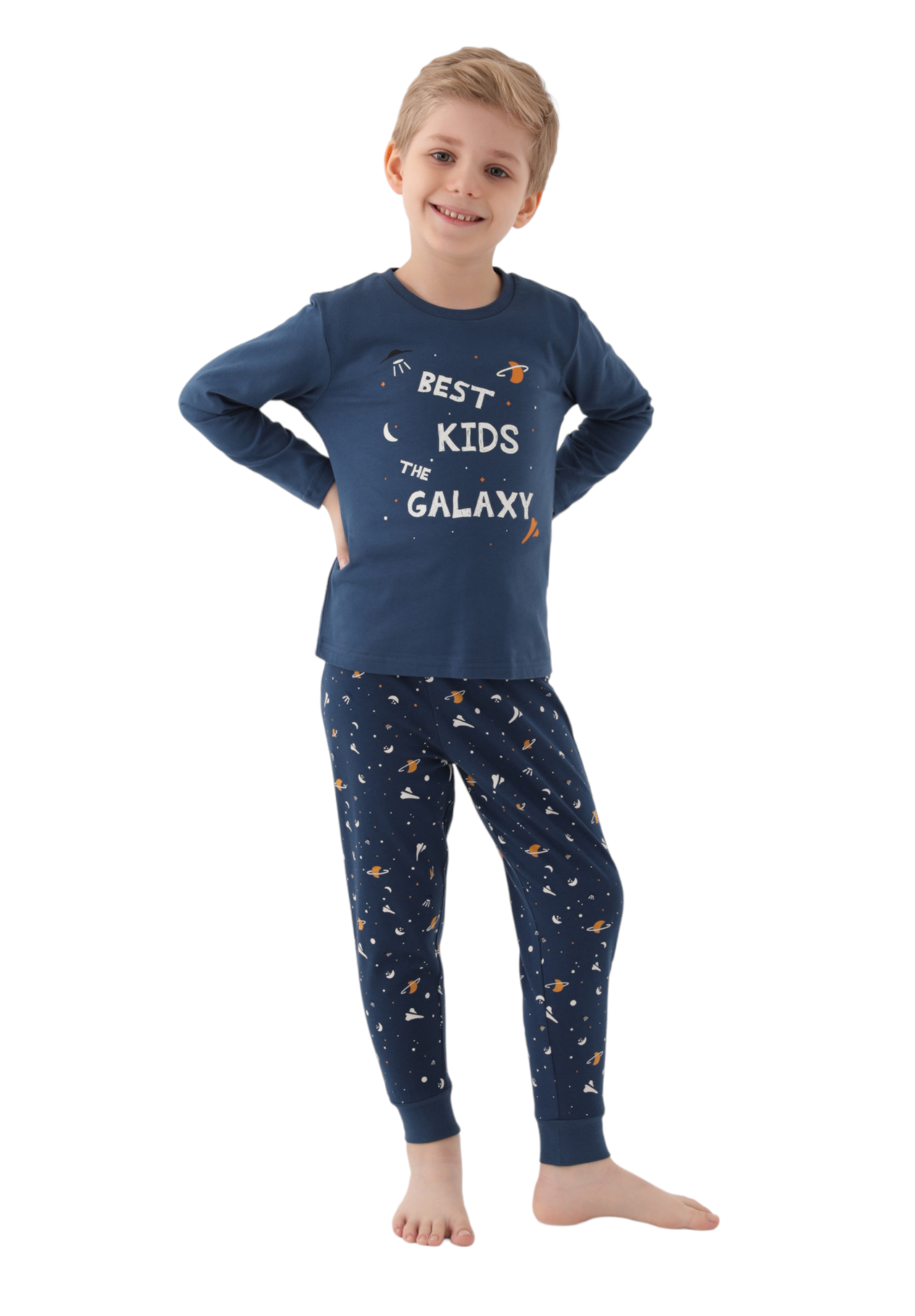 Rolypoly Πιτζαμα εφηβική Rolypoly Galaxy boy RP3177B-Μπλε Σκούρο