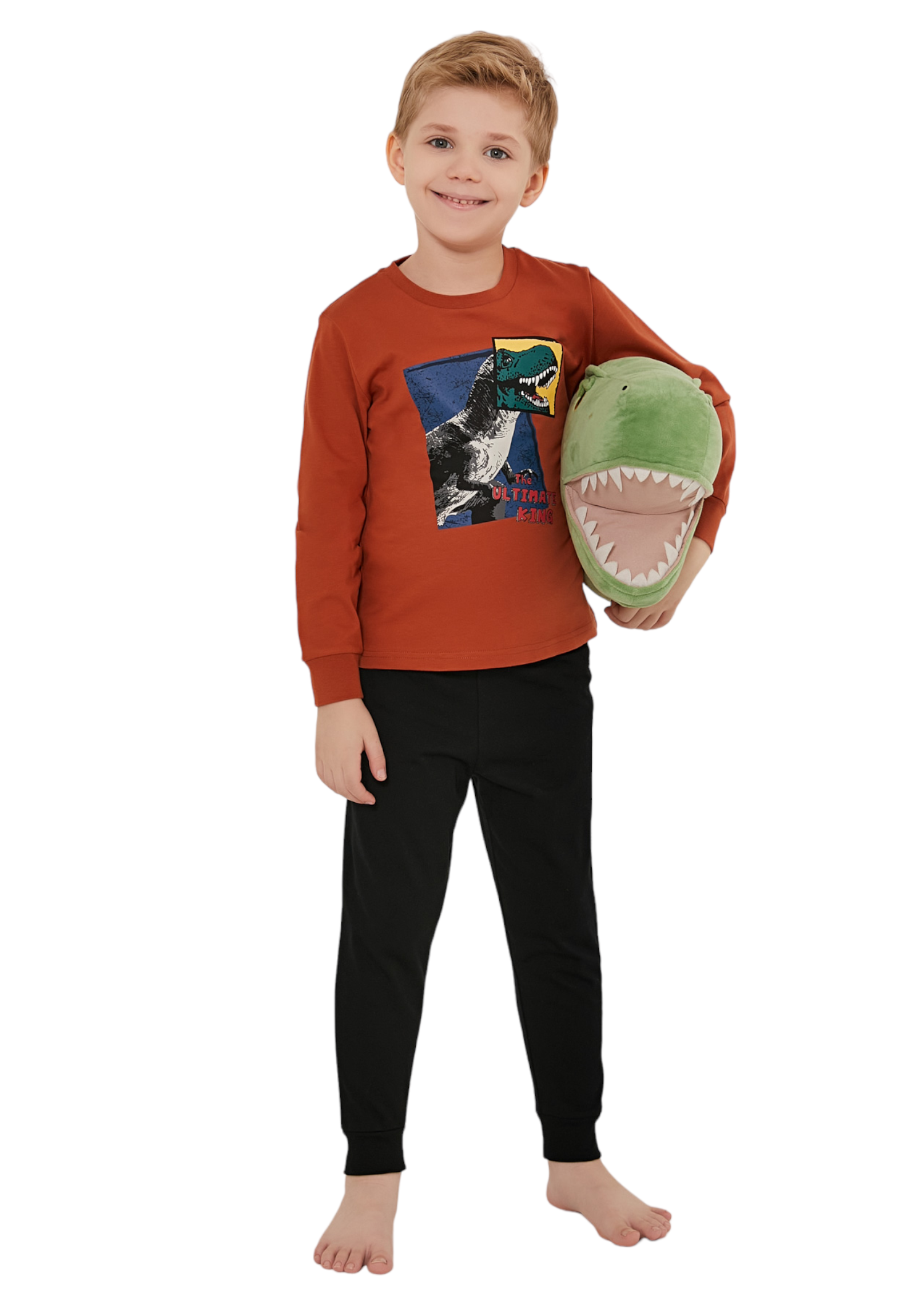 Rolypoly Πιτζάμα εφηβική Rolypoly Dyno RP3191B-Κεραμιδί