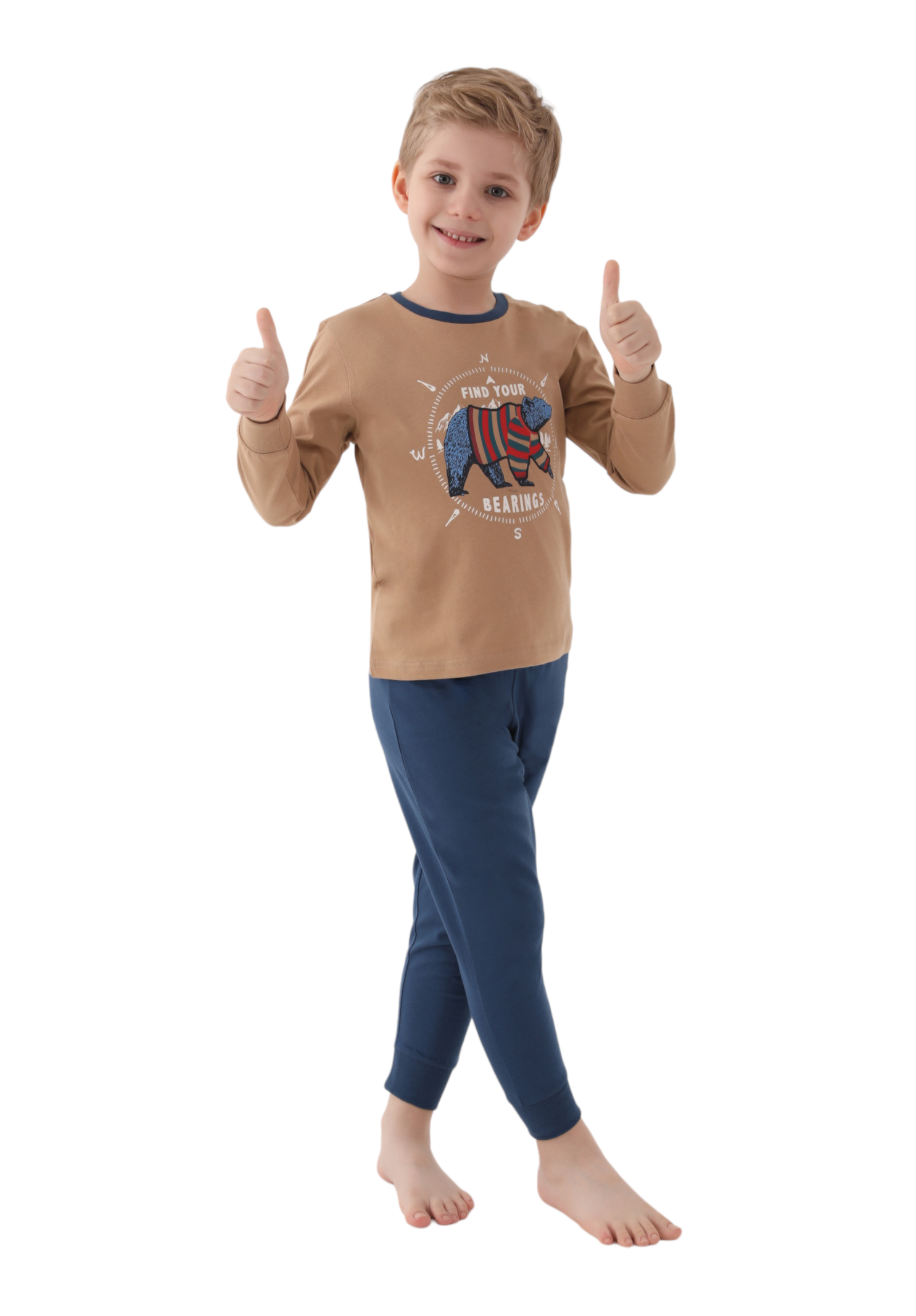 Rolypoly Πιτζάμα εφηβική Rolypoly Bear RP3202B-Κάραμελ