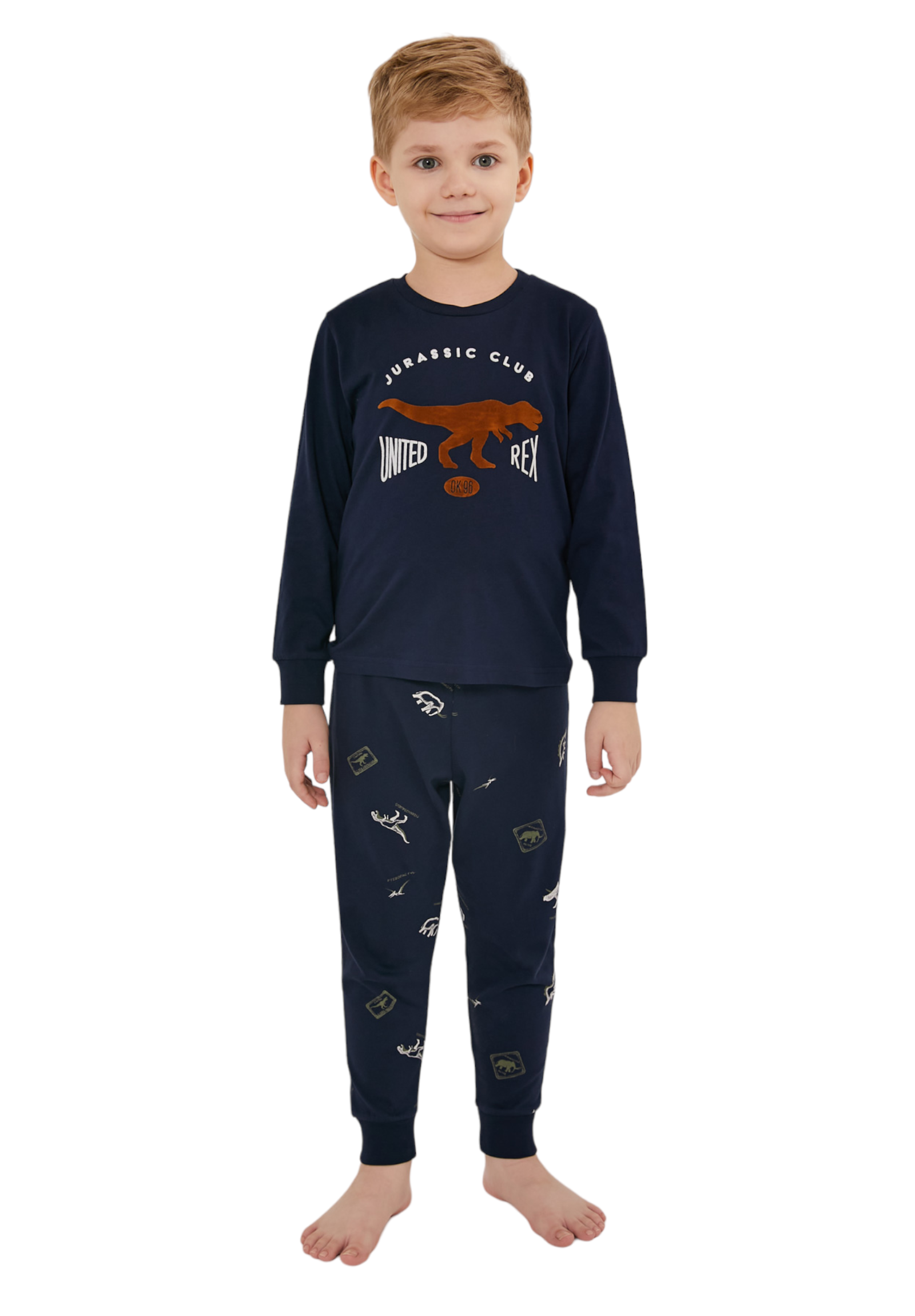 Πιτζάμα εφηβική Rolypoly TREX boy RP3221B-Μπλε Σκούρο φωτογραφία