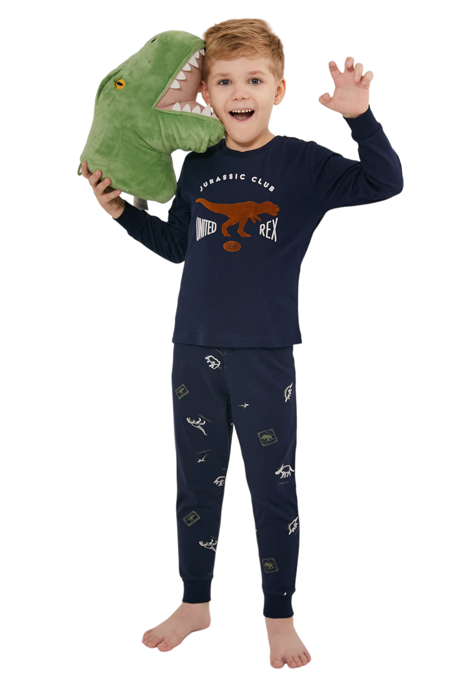 Πιτζάμα εφηβική Rolypoly TREX boy RP3221B-Μπλε Σκούρο φωτογραφία