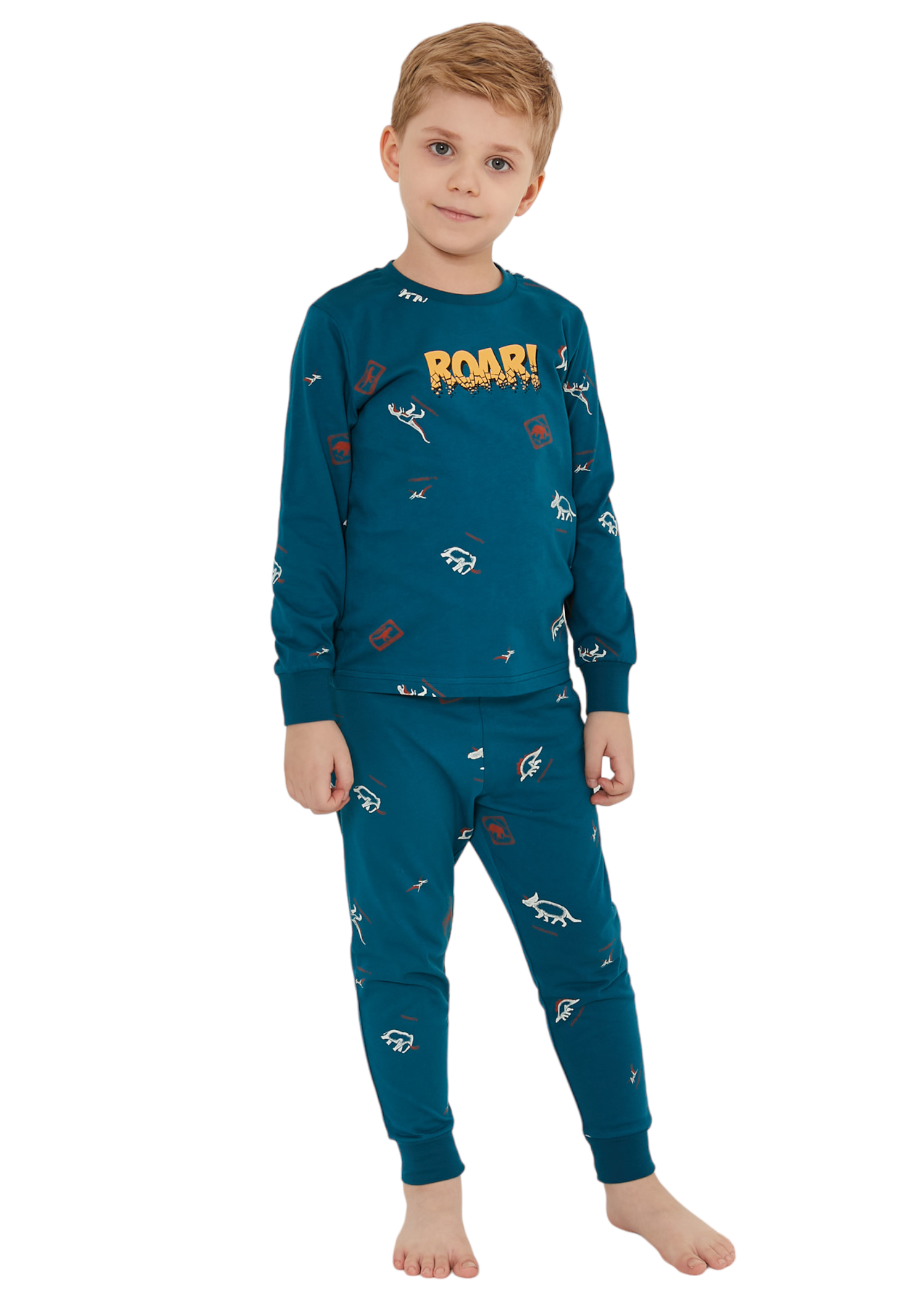 Πιτζάμα παιδική Rolypoly Roar Boy RP3222B-Πετρόλ φωτογραφία