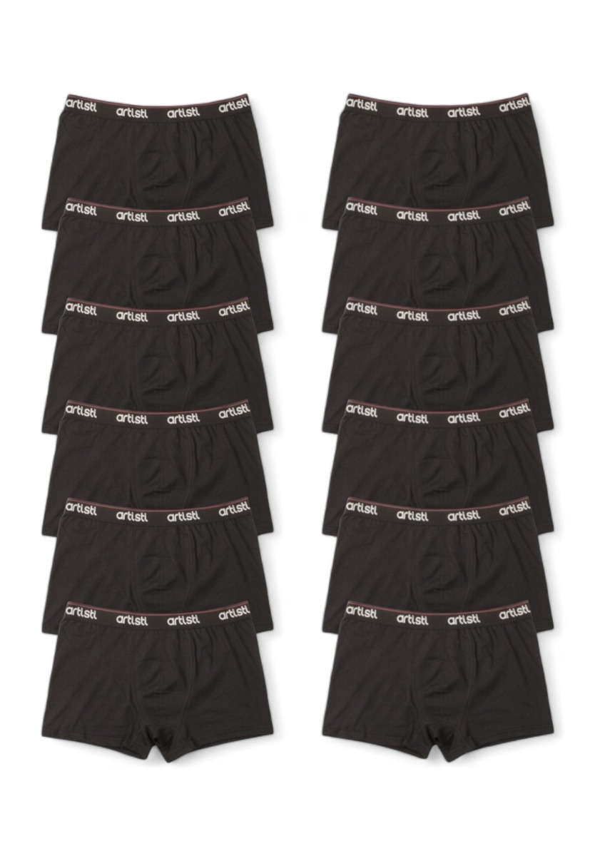 Artisti Boxer ανδρικά Super προσφορά Artisti 12 Τεμ. RTST2628-Μαύρο