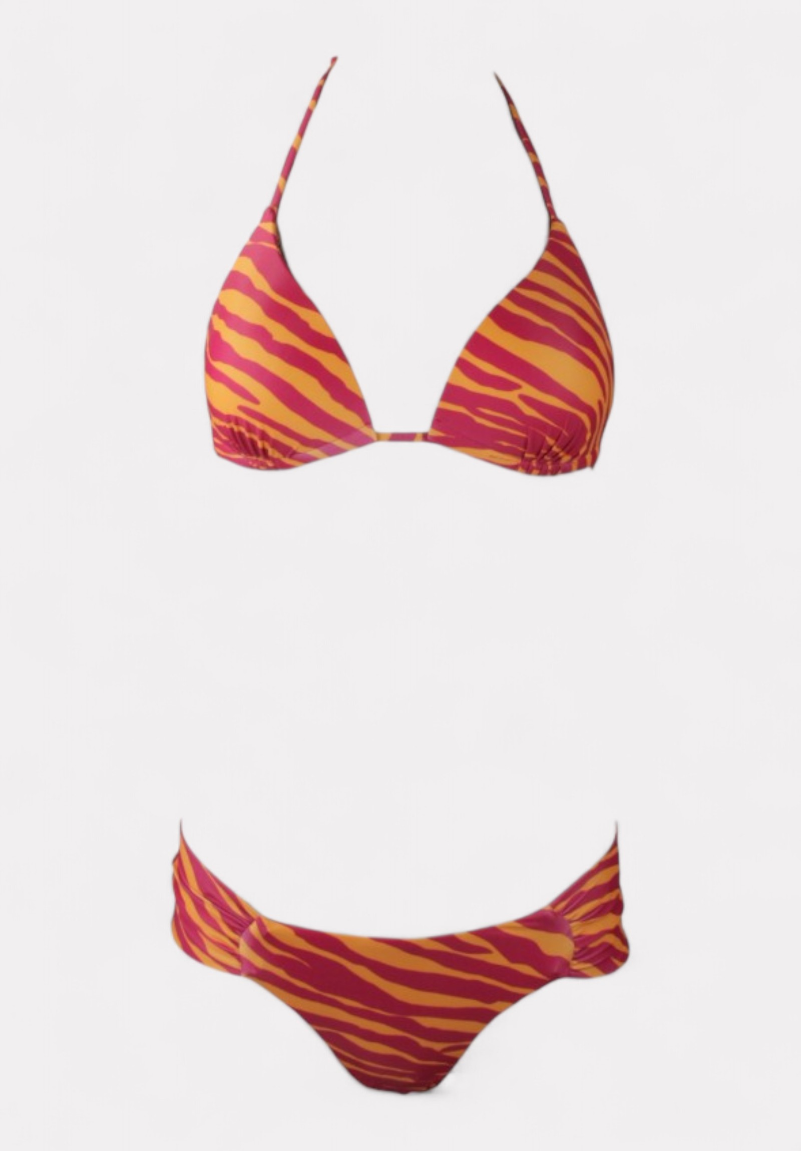 Γυναικείο Μαγιό Σετ με Παρεό Zebra Print Πορτοκαλί CL53105-2-Πορτοκαλί φωτογραφία