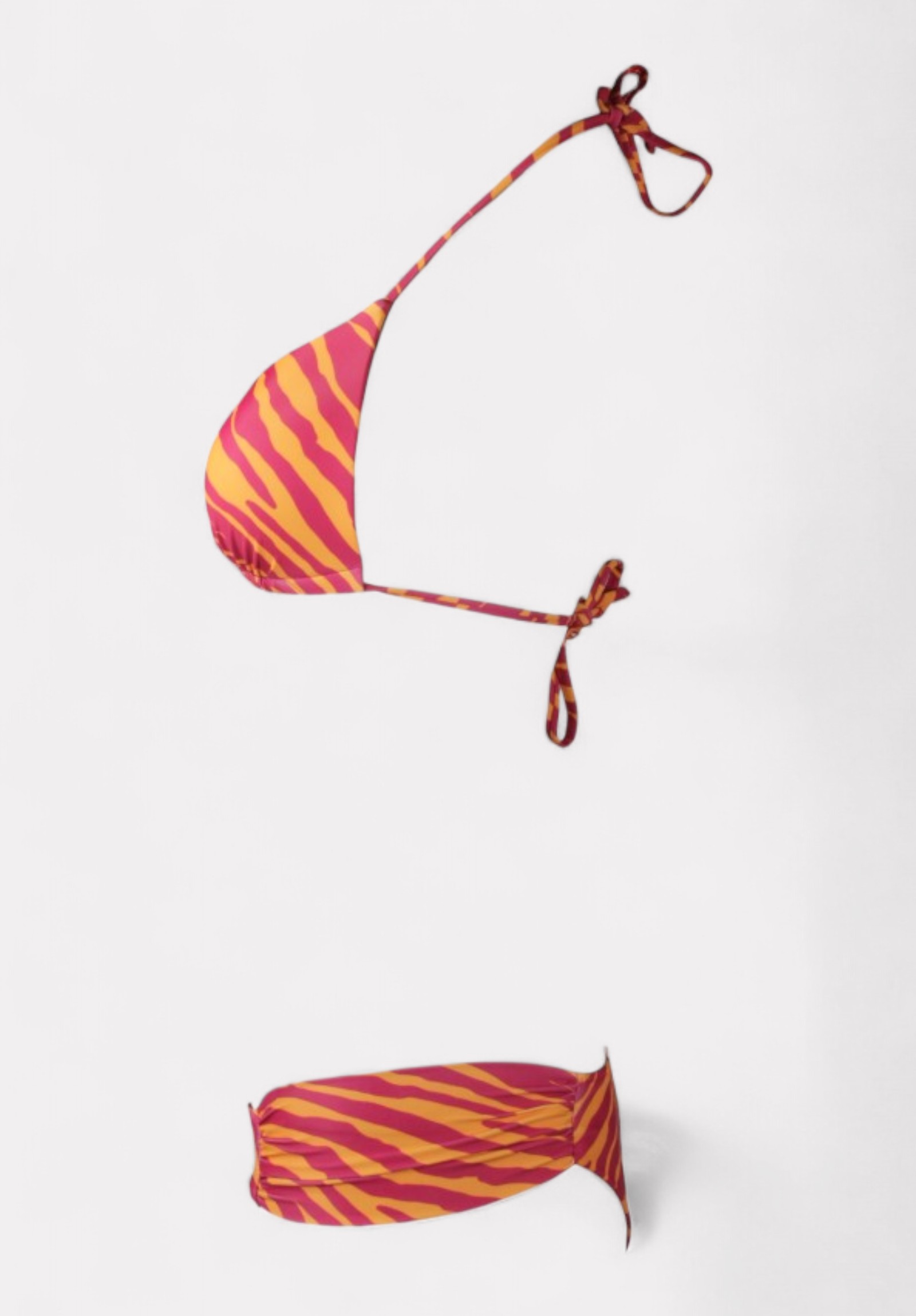 Γυναικείο Μαγιό Σετ με Παρεό Zebra Print Πορτοκαλί CL53105-2-Πορτοκαλί φωτογραφία