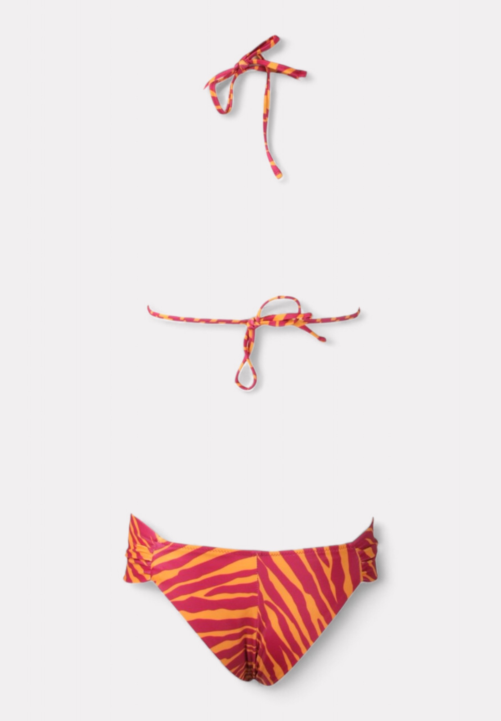 Γυναικείο Μαγιό Σετ με Παρεό Zebra Print Πορτοκαλί CL53105-2-Πορτοκαλί φωτογραφία