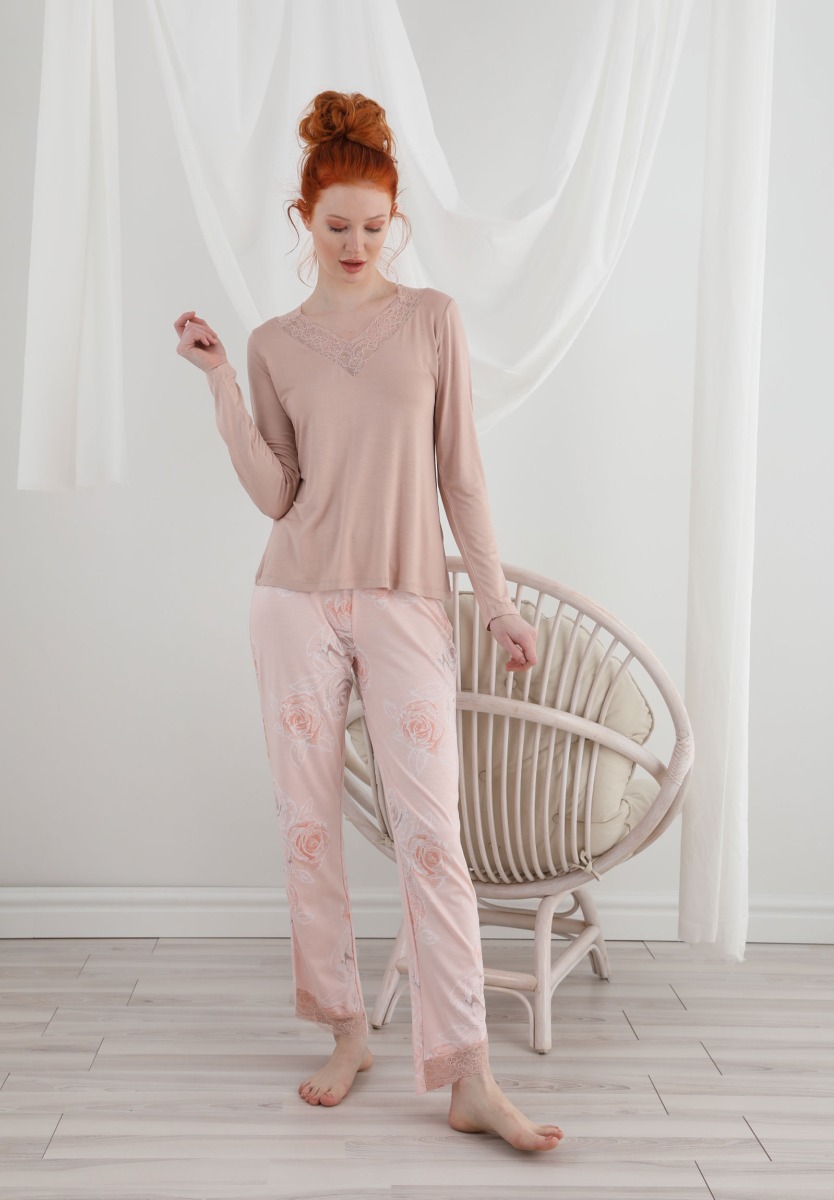 Πιτζάμα γυναικεία Sevim Flower Lace 13209 φωτογραφία