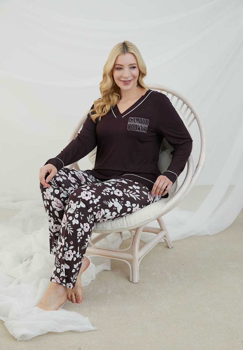 Πιτζάμα Plus Size Sevim Dreamy Floral 13232 φωτογραφία