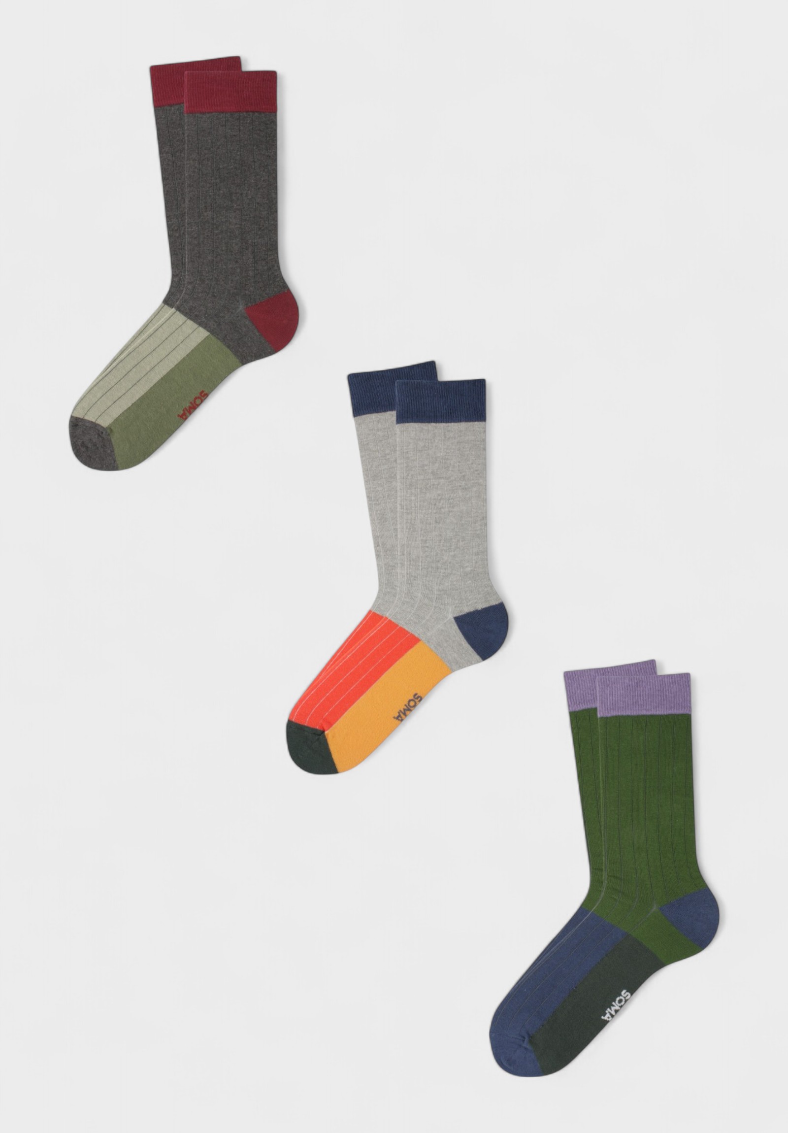 Soma Ανδρικές Fashion Κάλτσες Soma “Pete” – Πακέτο 3 Τεμαχίων SSC22764-Πολύχρωμο