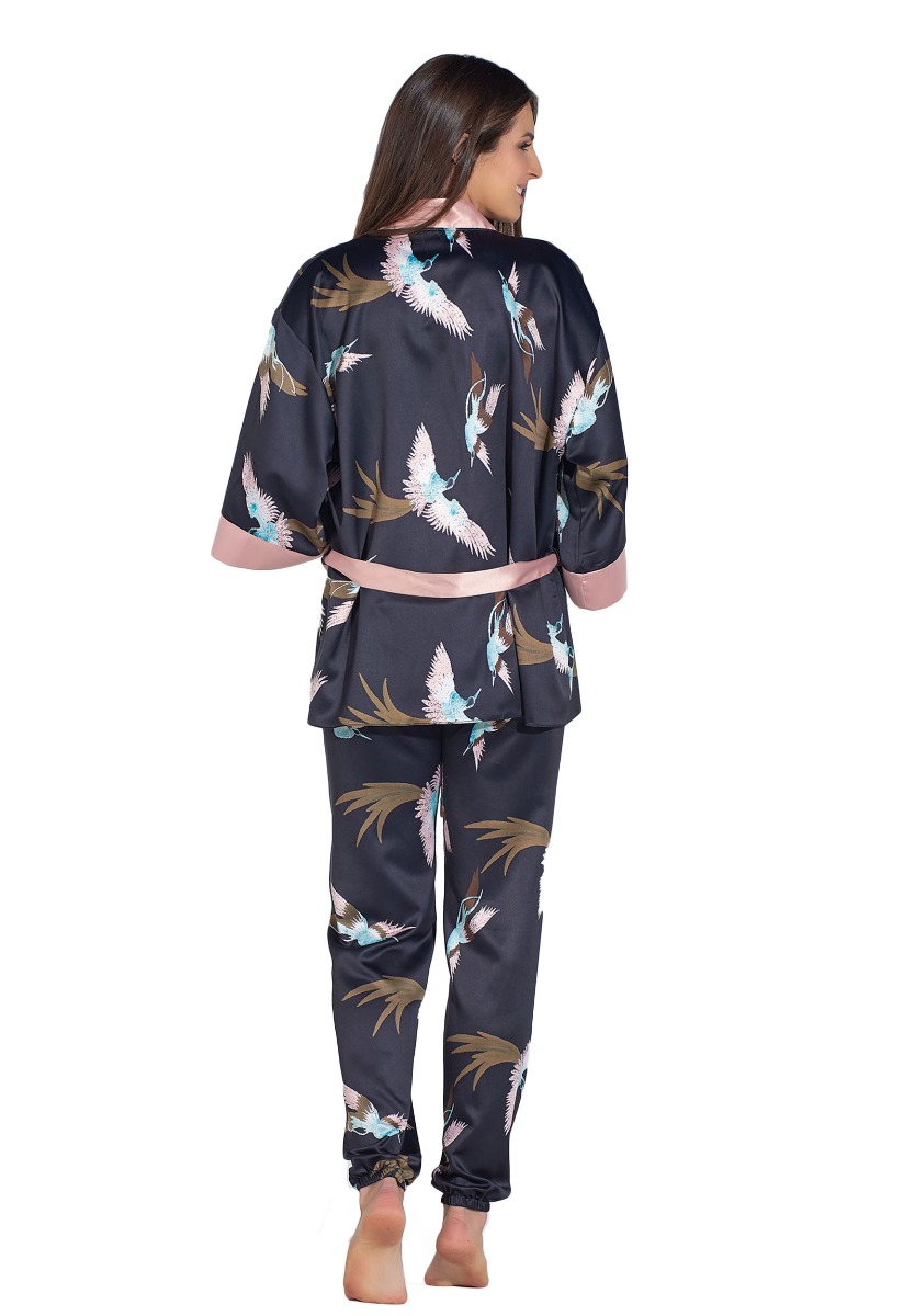 Σετ ρόμπα - πιτζάμα σατέν Elegant Night 12886 φωτογραφία