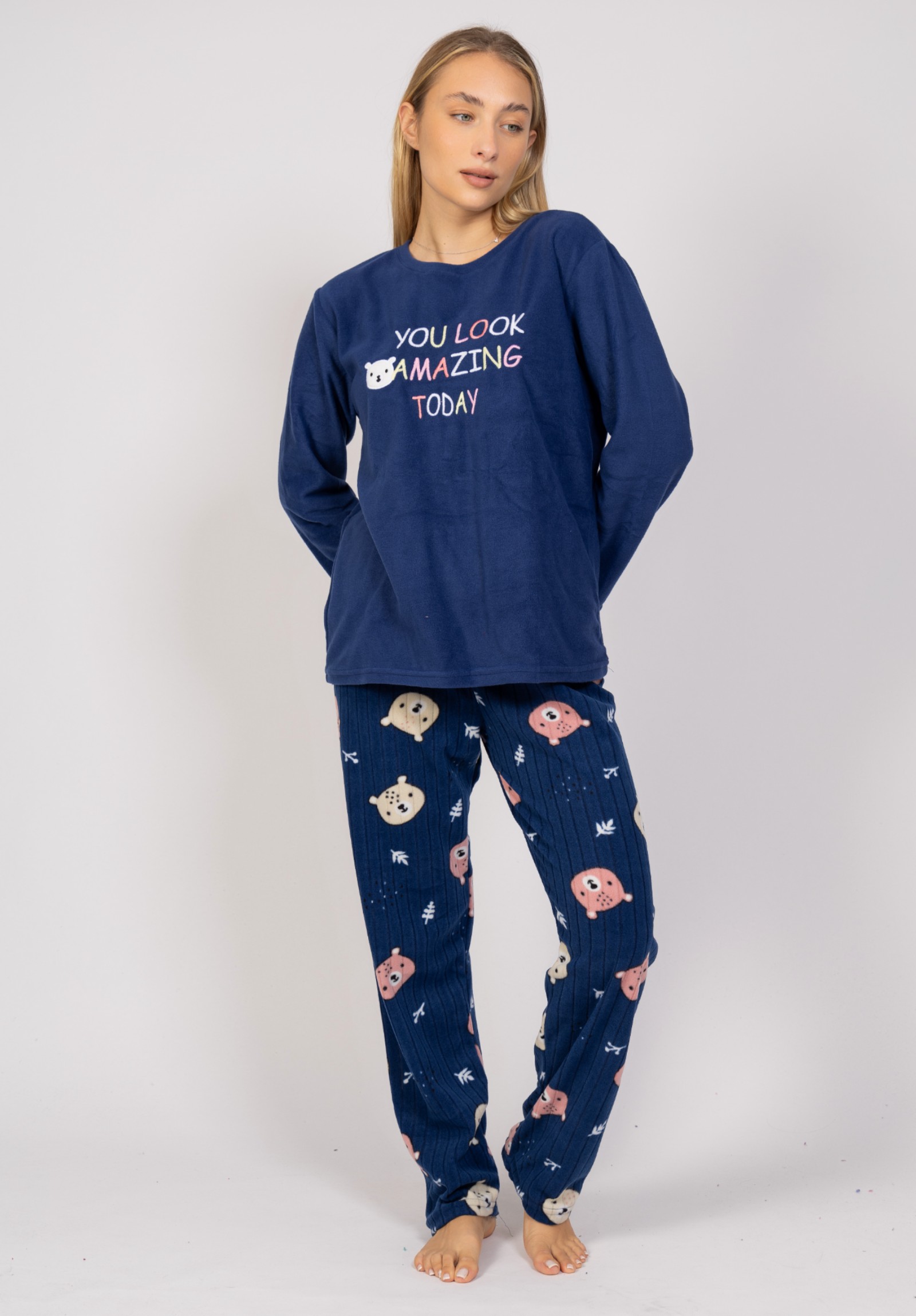 Πιτζάμα γυναικεία Fleece You Look Amazing Sexen SXN23061-A-Μπλε φωτογραφία